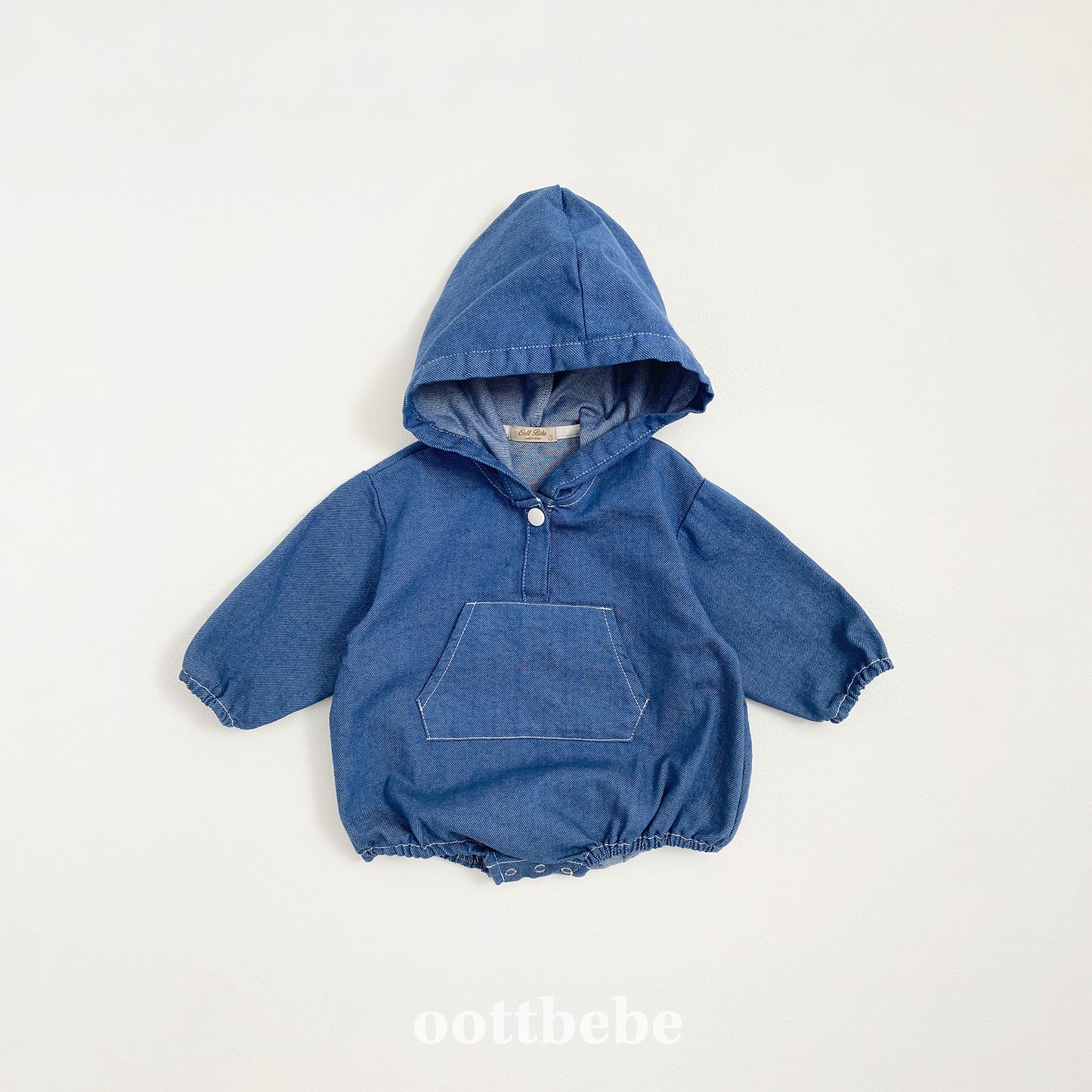(Pre-order) OOTTBEBE - Stitch Hoodie Suit 스티치후드슈트 (2 Colors)