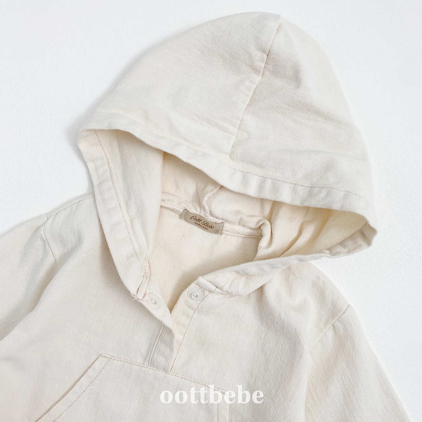 (Pre-order) OOTTBEBE - Stitch Hoodie Suit 스티치후드슈트 (2 Colors)