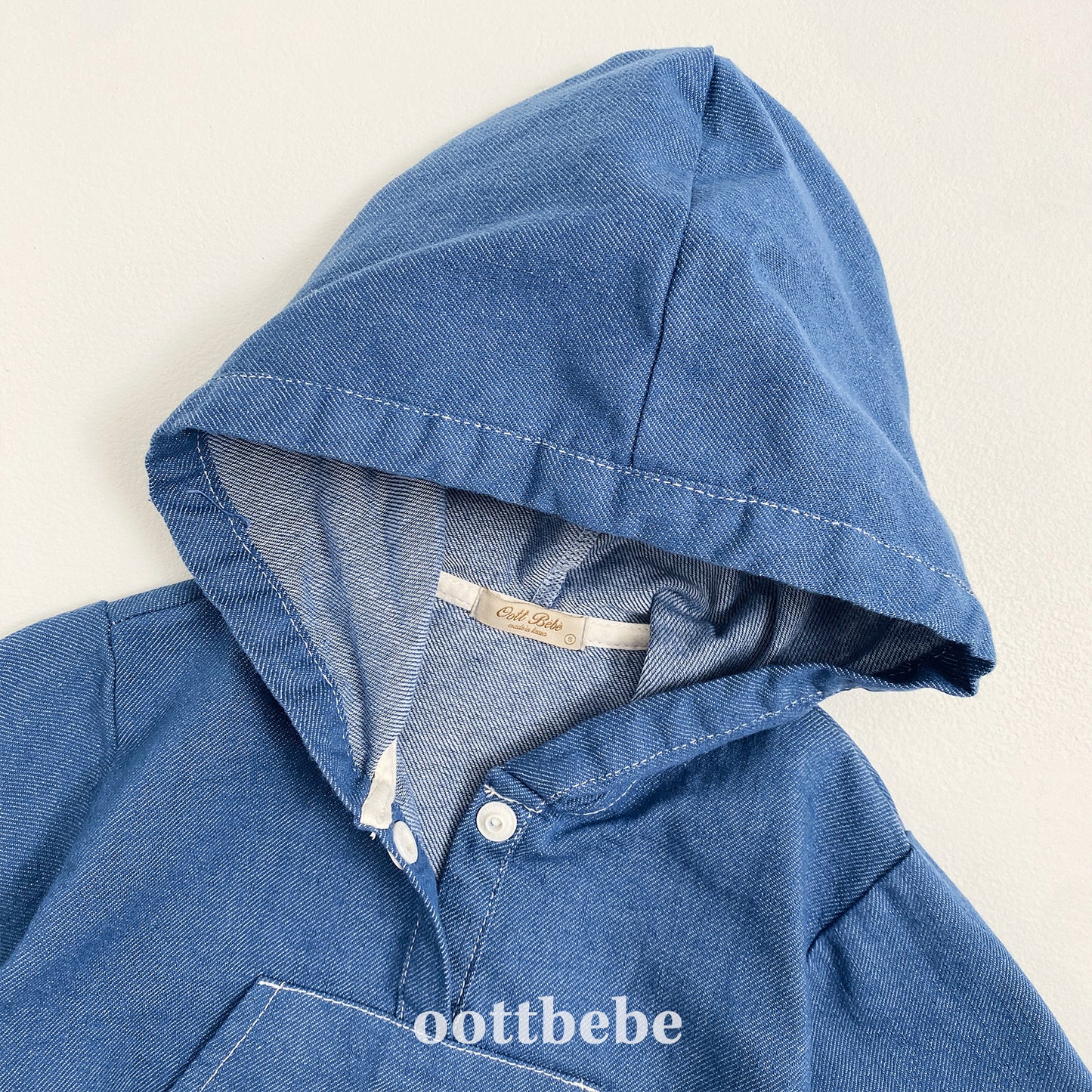 (Pre-order) OOTTBEBE - Stitch Hoodie Suit 스티치후드슈트 (2 Colors)