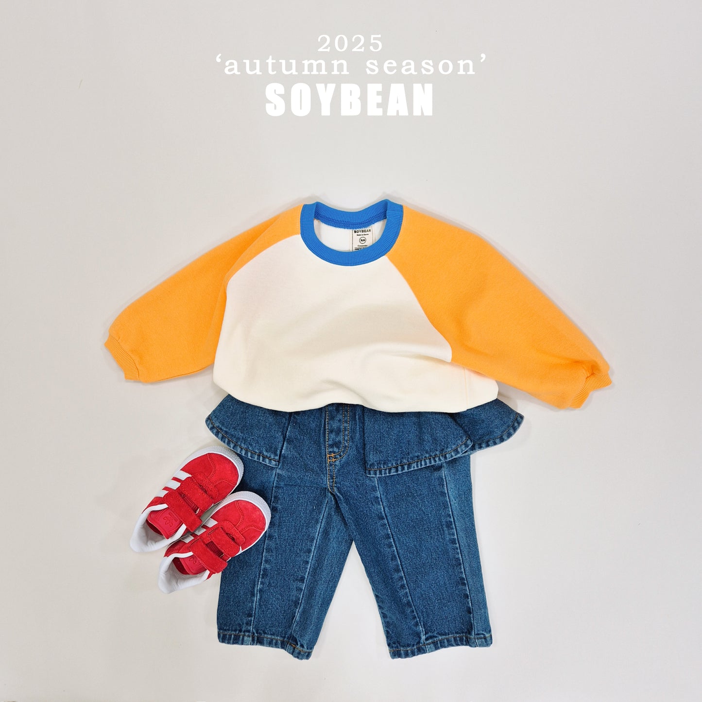 (Pre-order) Soybean Kids - Skirt Wide Denim Pants 스커트와이드데님팬츠 (2 Colors)