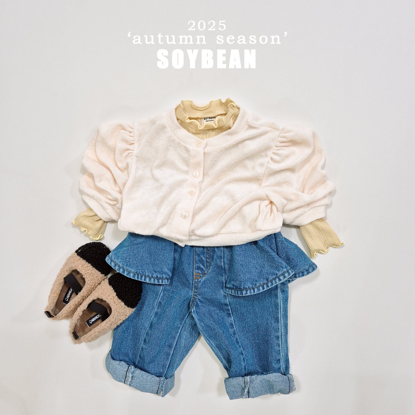 (Pre-order) Soybean Kids - Volume Ribbed Tee 볼륨골지티 (3 Colors)