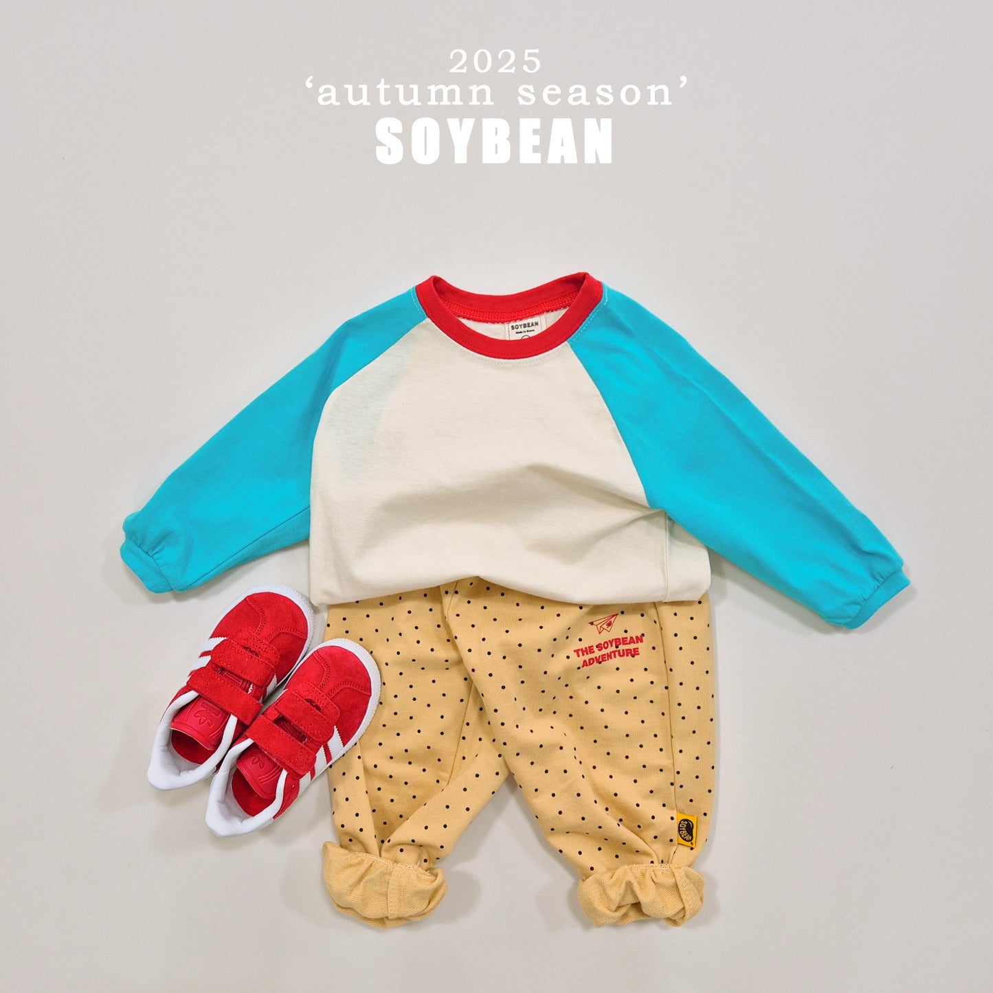 (Pre-order) Soybean Kids - Candy Raglan Tee 캔디나그랑티 (10 Colors)