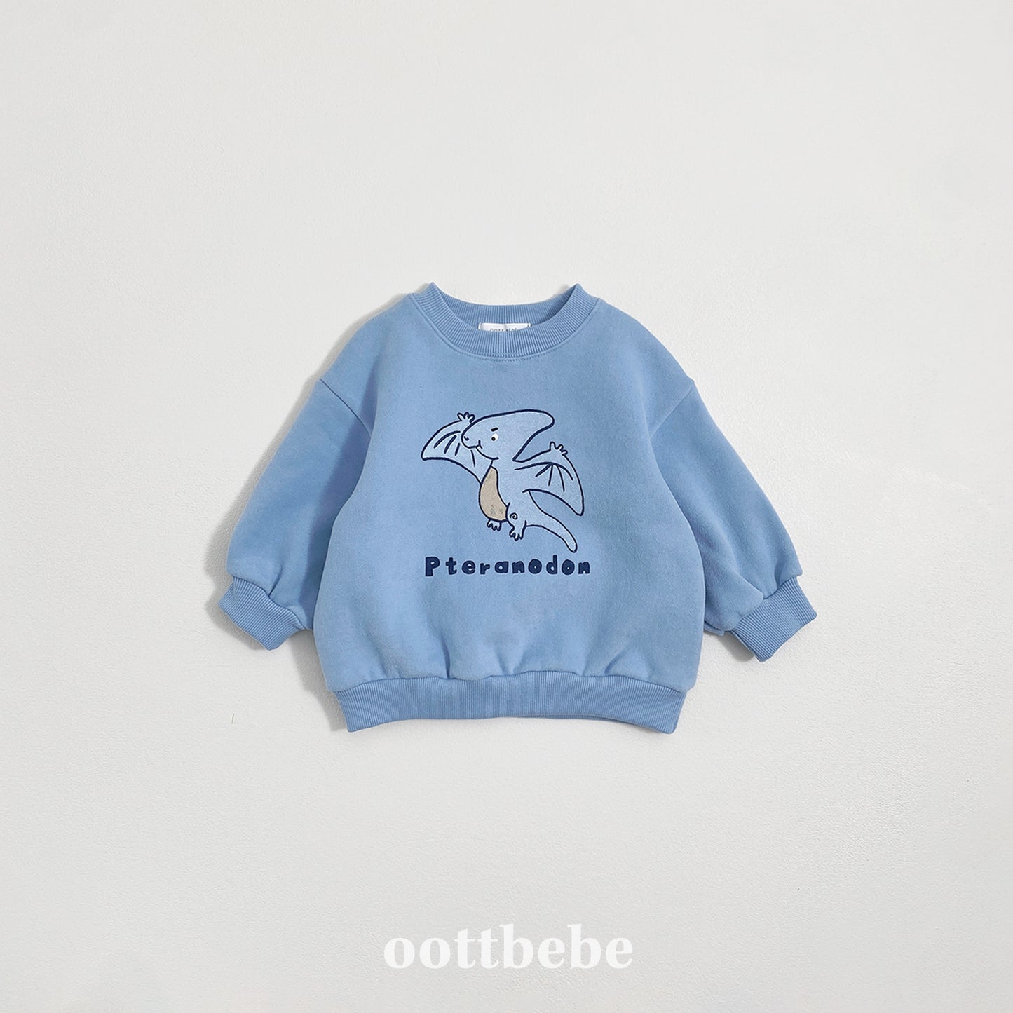 (Pre-order) OOTTBEBE Winter - Dino Friends Fleece Sweatshirt 공룡맨투맨(양기모) 4 Colors)