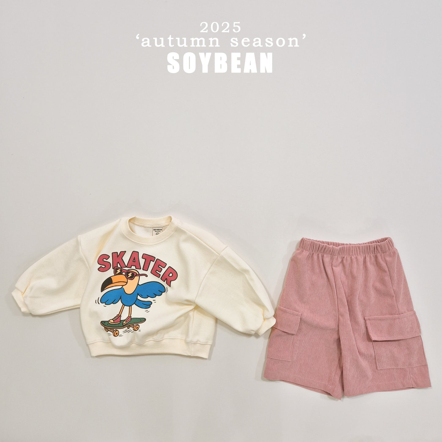 (Pre-order) Soybean Kids - Parrot Sweatshirt 앵무새맨투맨 (2 Colors)