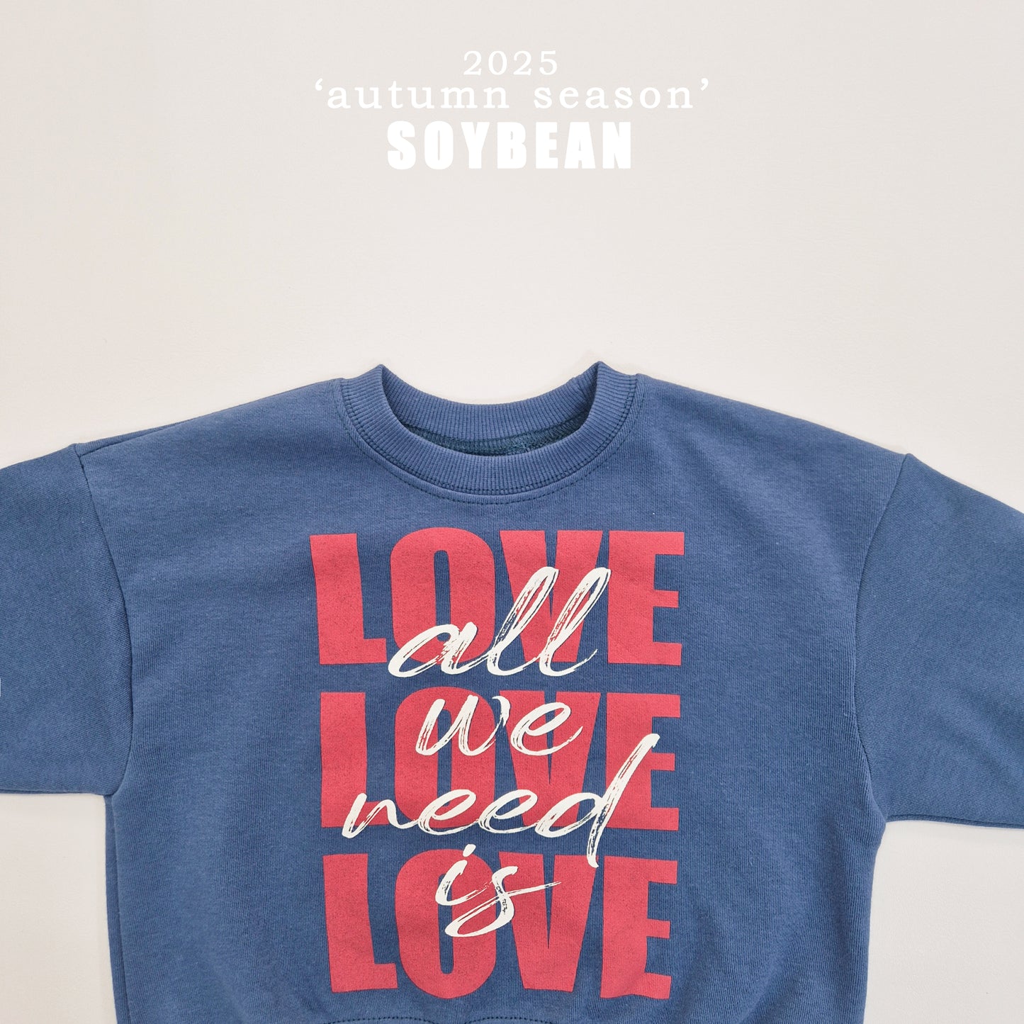 (Pre-order) Soybean Kids - Love Sweatshirt 러브맨투맨 (2 Colors)