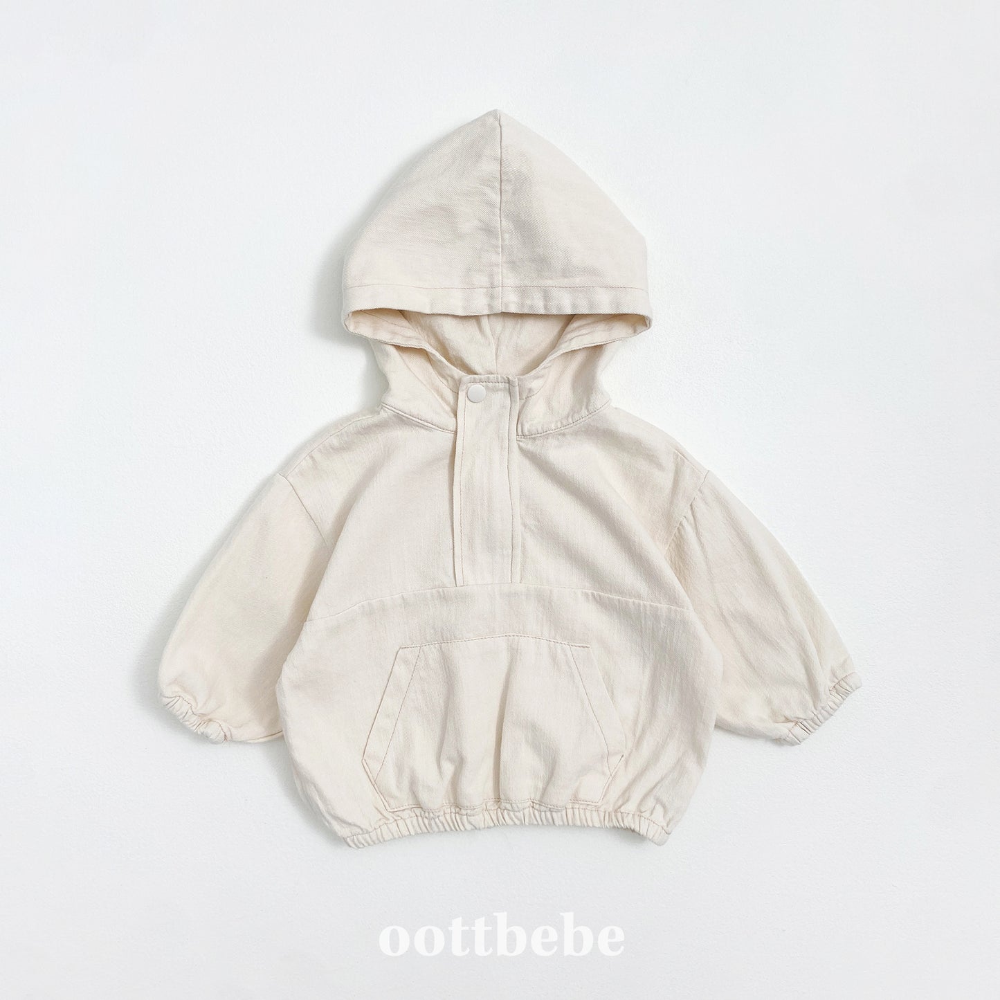 (Pre-order) OOTTBEBE - Stitch Hooded Jacket 스티치후드아노락 (2 Colors)