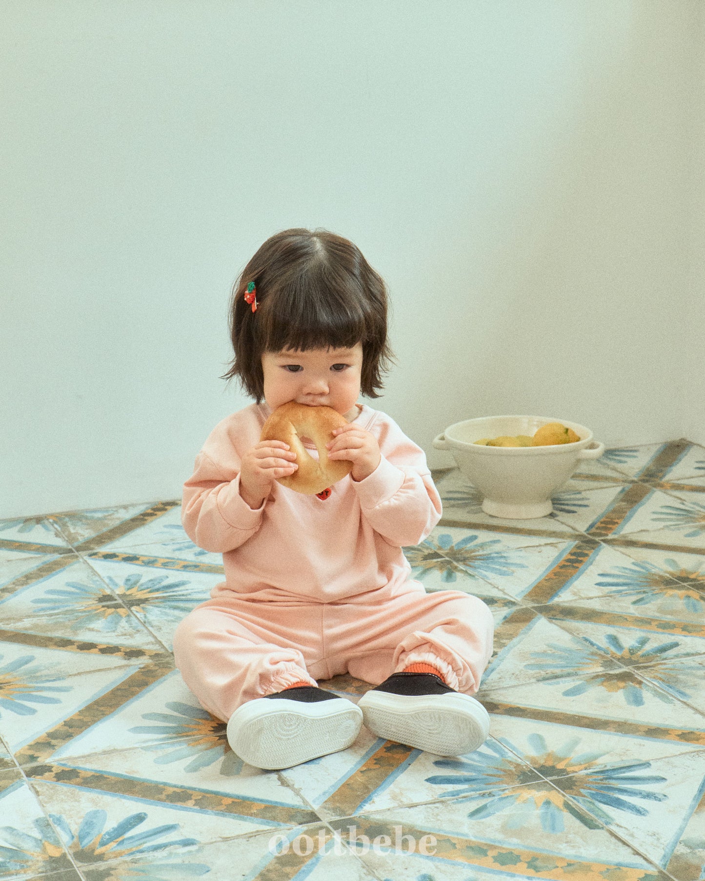 (Pre-order) OOTTBEBE - Petit Modal Top & Bottom Set (Stretch Terry) 쁘띠모달상하복(쮸리스판) (4 Colors)