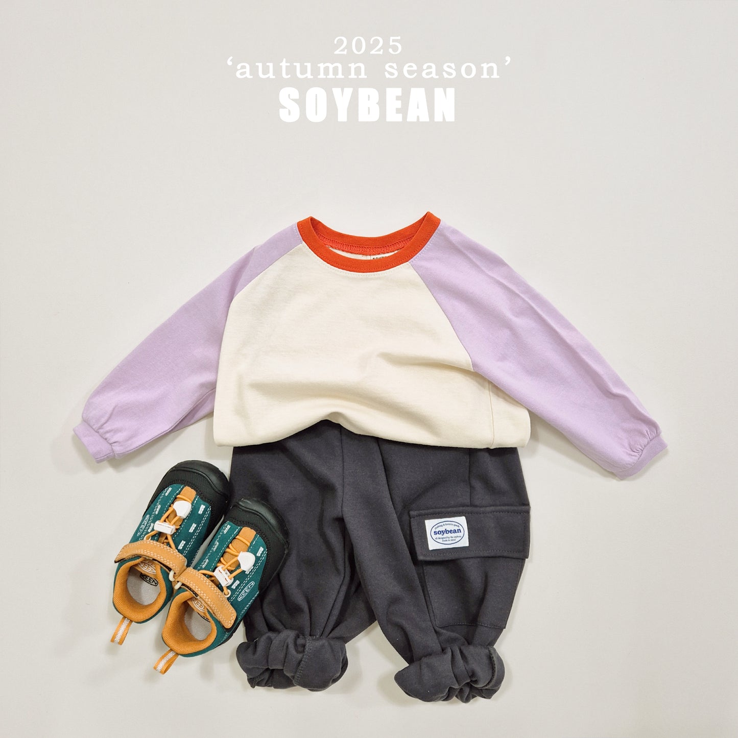 (Pre-order) Soybean Kids - Candy Raglan Tee 캔디나그랑티 (10 Colors)