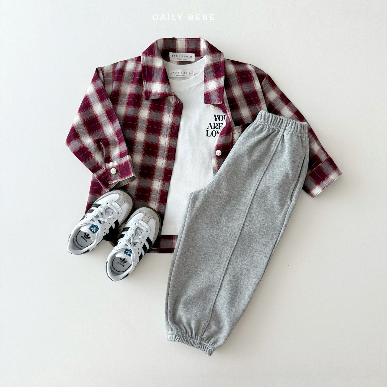 (Pre-order) Daily Bebe - Kids' Autumn Check Shirt 어텀체크셔츠 (2 Colors)
