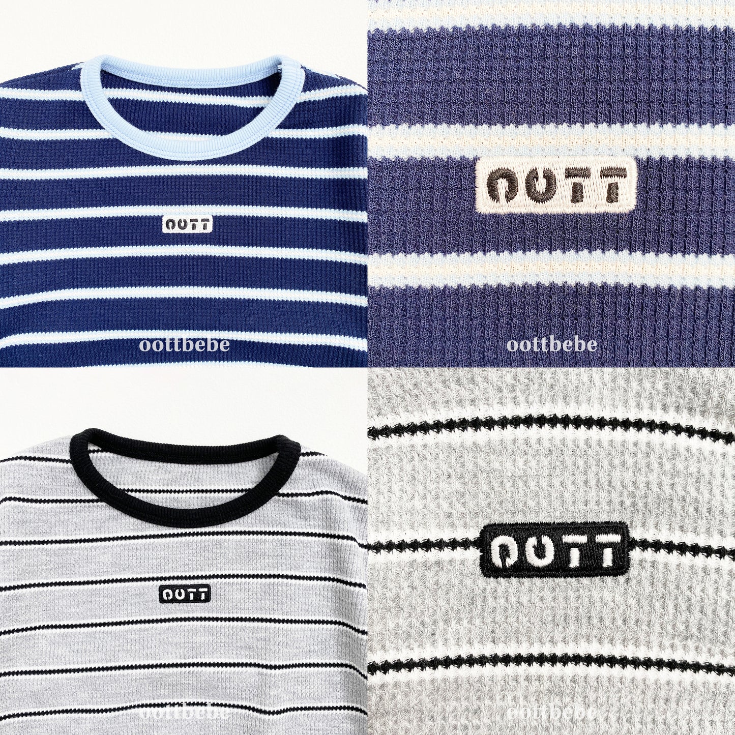 (Pre-order) OOTTBEBE - Urban Stripe Tee 어반스트라이프티 (2 Colors)
