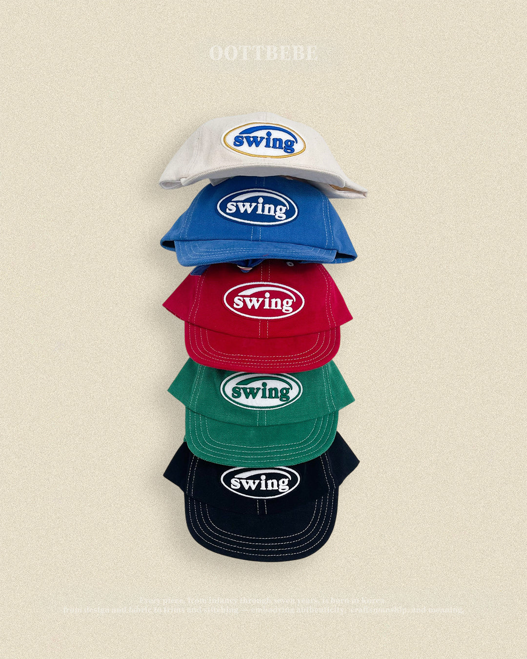 (Pre-order) OOTTBEBE Fall - Kids Swing Ball Cap - 스윙볼캡 (5 Colors)
