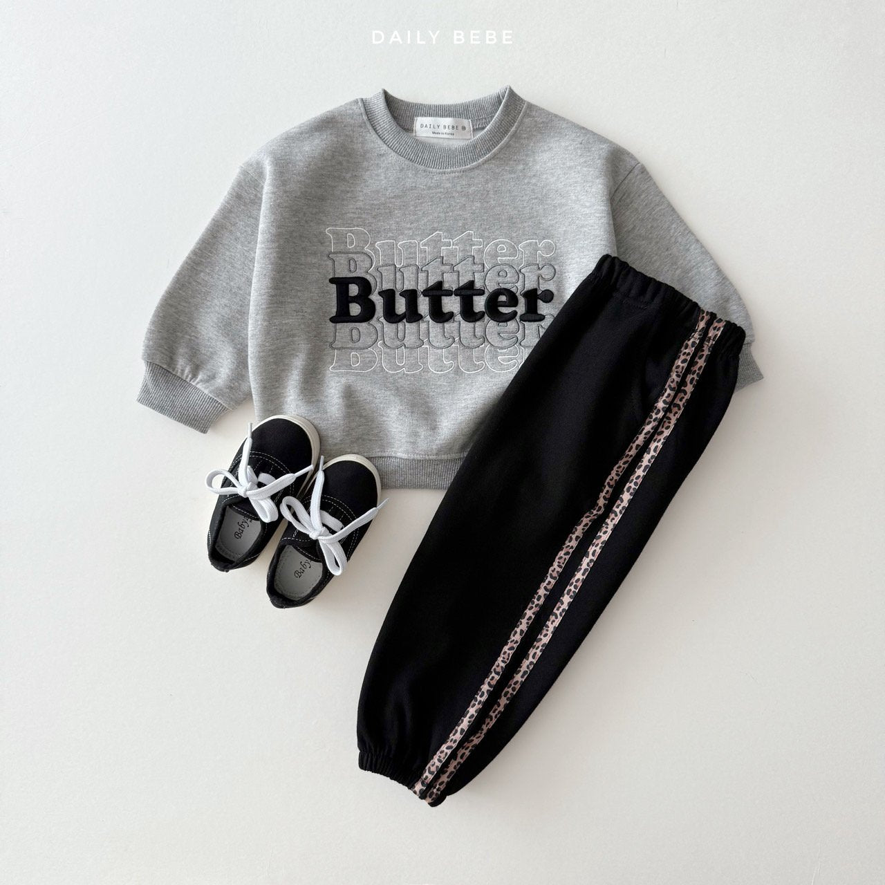 (Pre-order) Daily Bebe - Kids' Leopard Tape Jogger Pants 호피테잎 조거팬츠 (2 Colors)