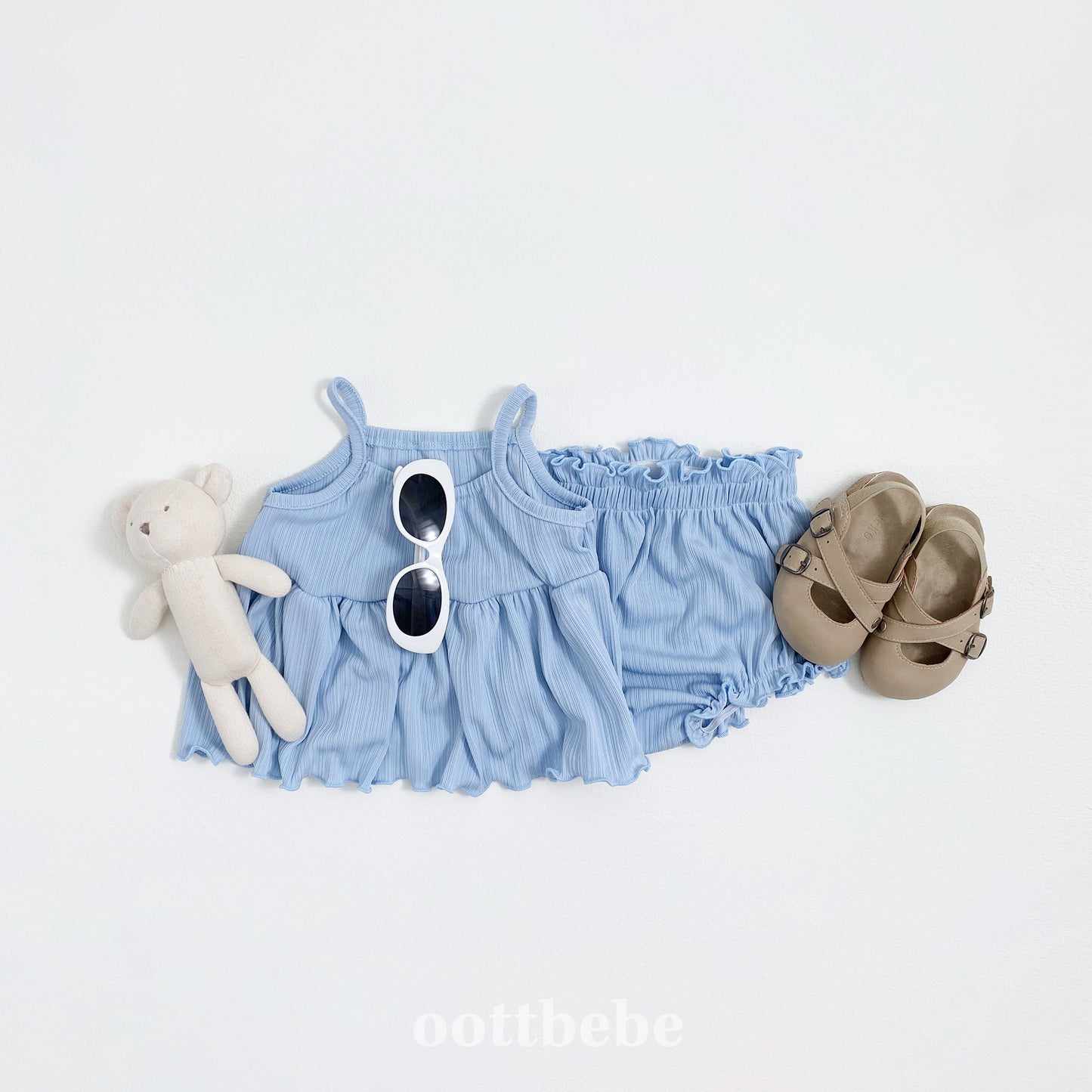(Pre-order) OOTTBEBE - Bali Tank Suit + Bloomer Set 발리나시슈트+블루머세트 (4 Colors)