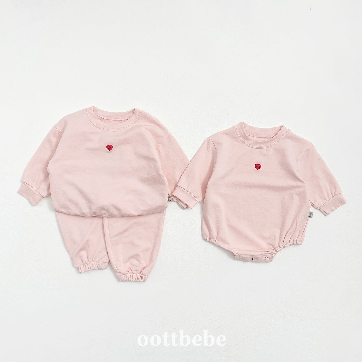 (Pre-order) OOTTBEBE - Petit Modal Top & Bottom Set (Stretch Terry) 쁘띠모달상하복(쮸리스판) (4 Colors)