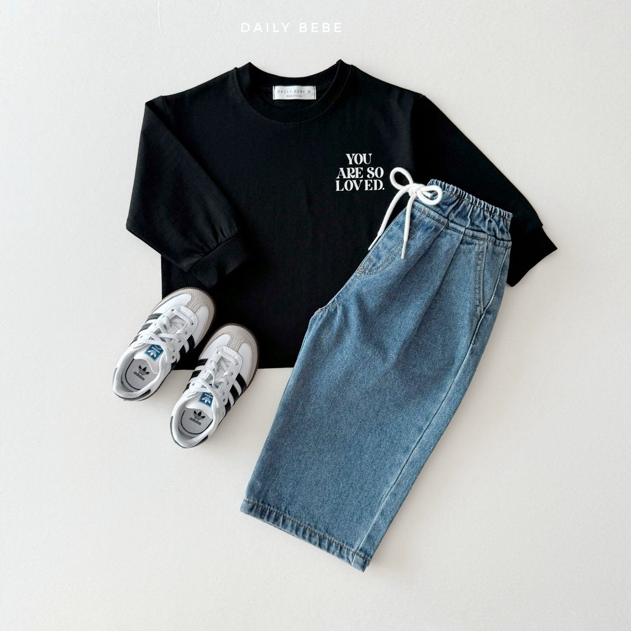(Pre-order) Daily Bebe - Kids' Banding Denim Pants 밴딩데님팬츠