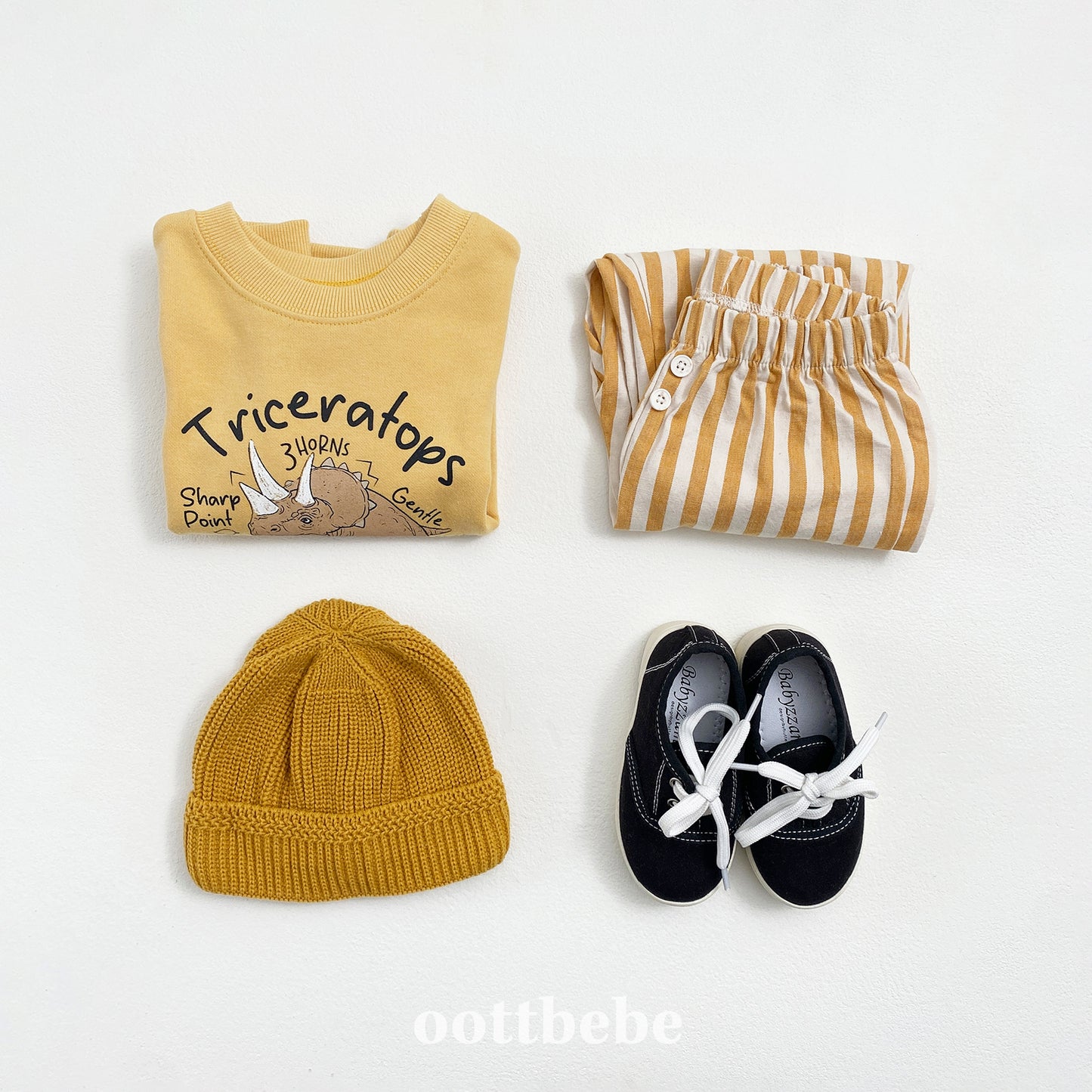 (Pre-order) OOTTBEBE - Dino Sweatshirt 공룡맨투맨 (3 Colors)