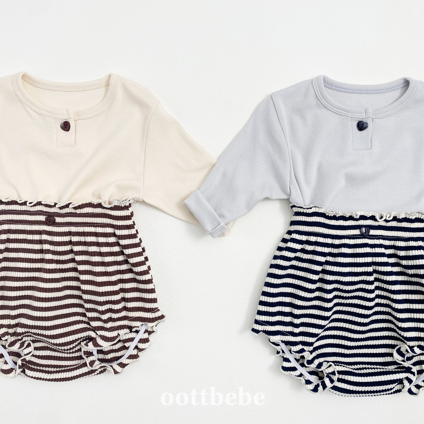 (Pre-order) OOTTBEBE - Papillon Bloomer Set 빠삐용블루머Set (2 Colors)