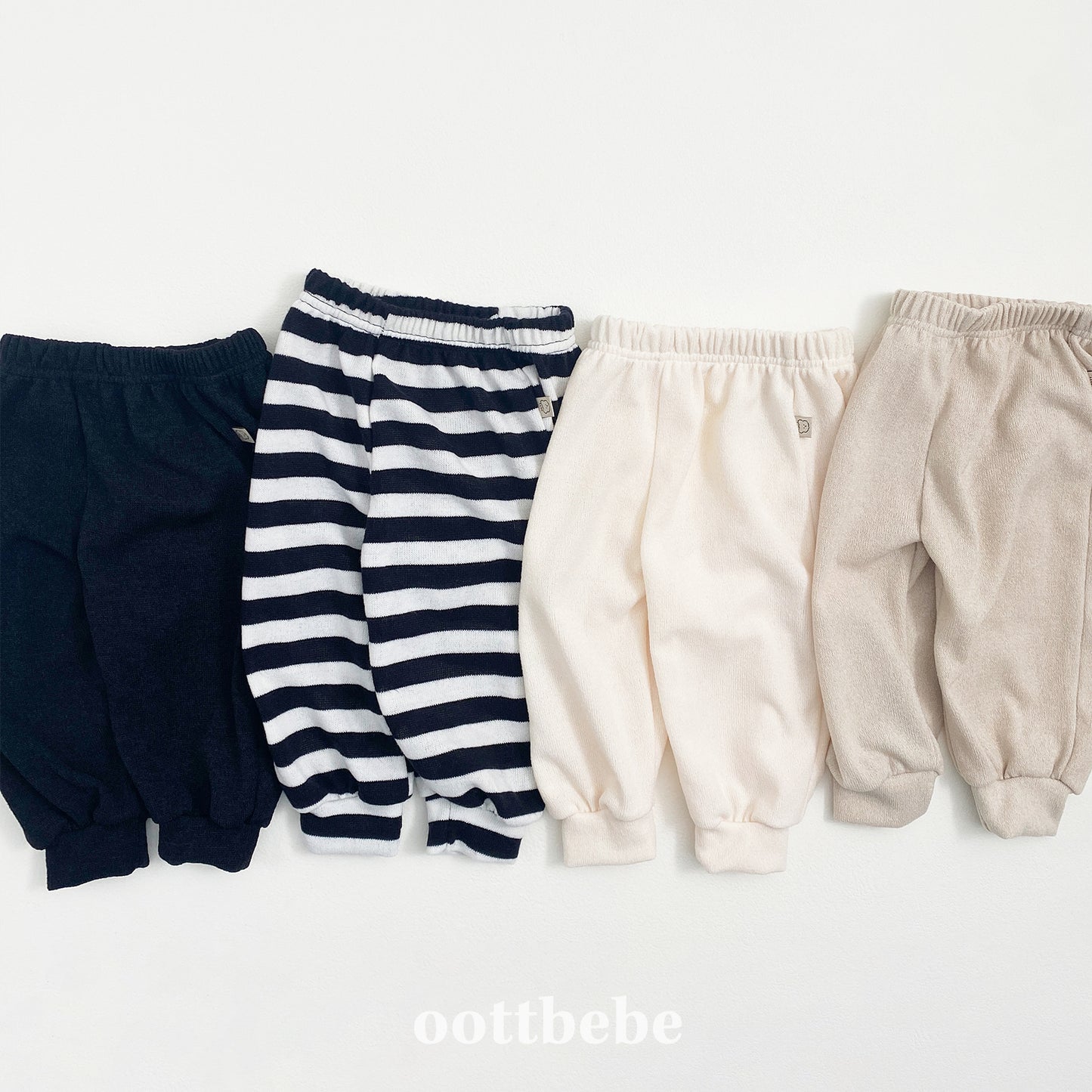 (Pre-order) OOTTBEBE - Knit Jogger Pants 니트조거팬츠 (4 Colors)