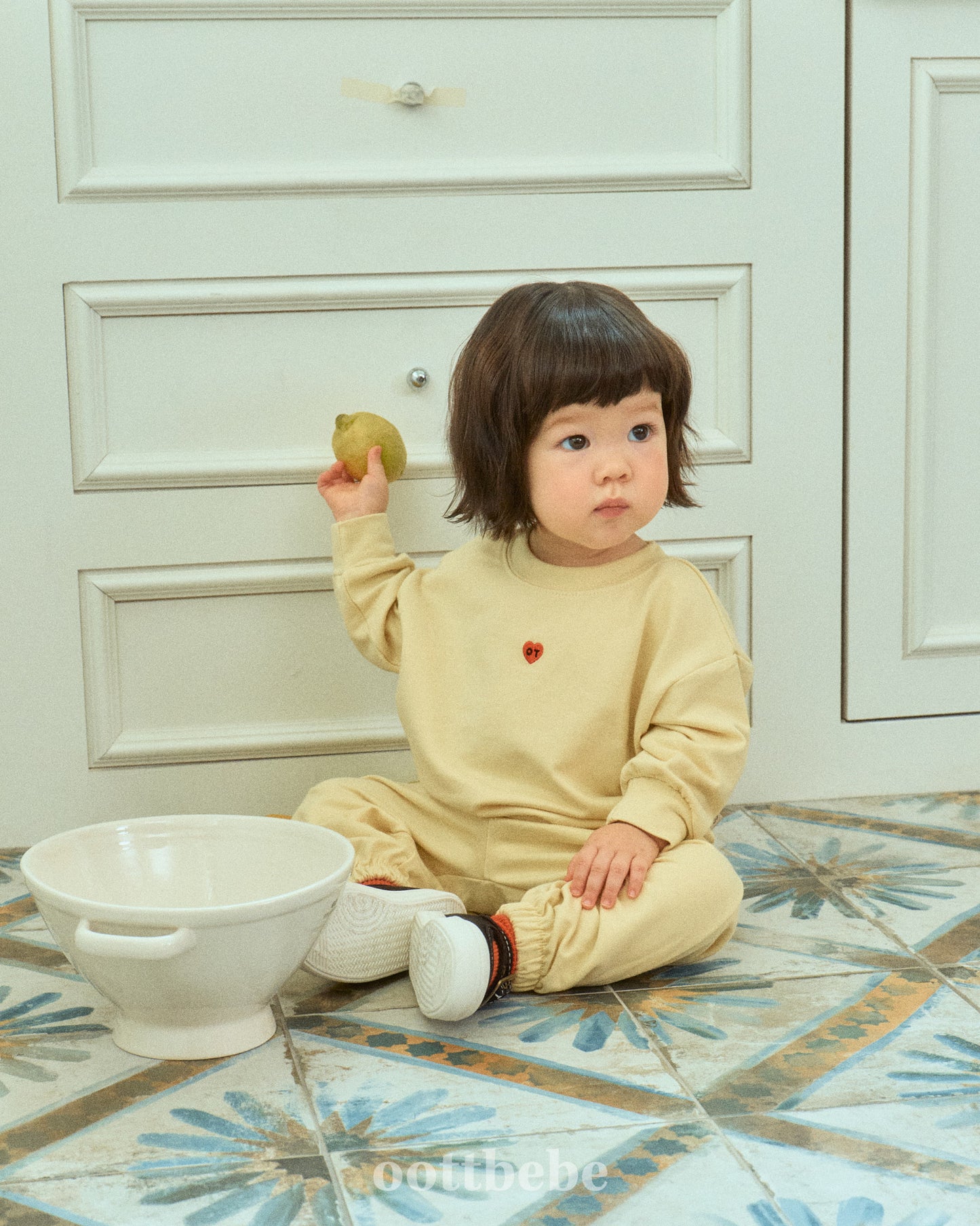 (Pre-order) OOTTBEBE - Petit Modal Top & Bottom Set (Stretch Terry) 쁘띠모달상하복(쮸리스판) (4 Colors)