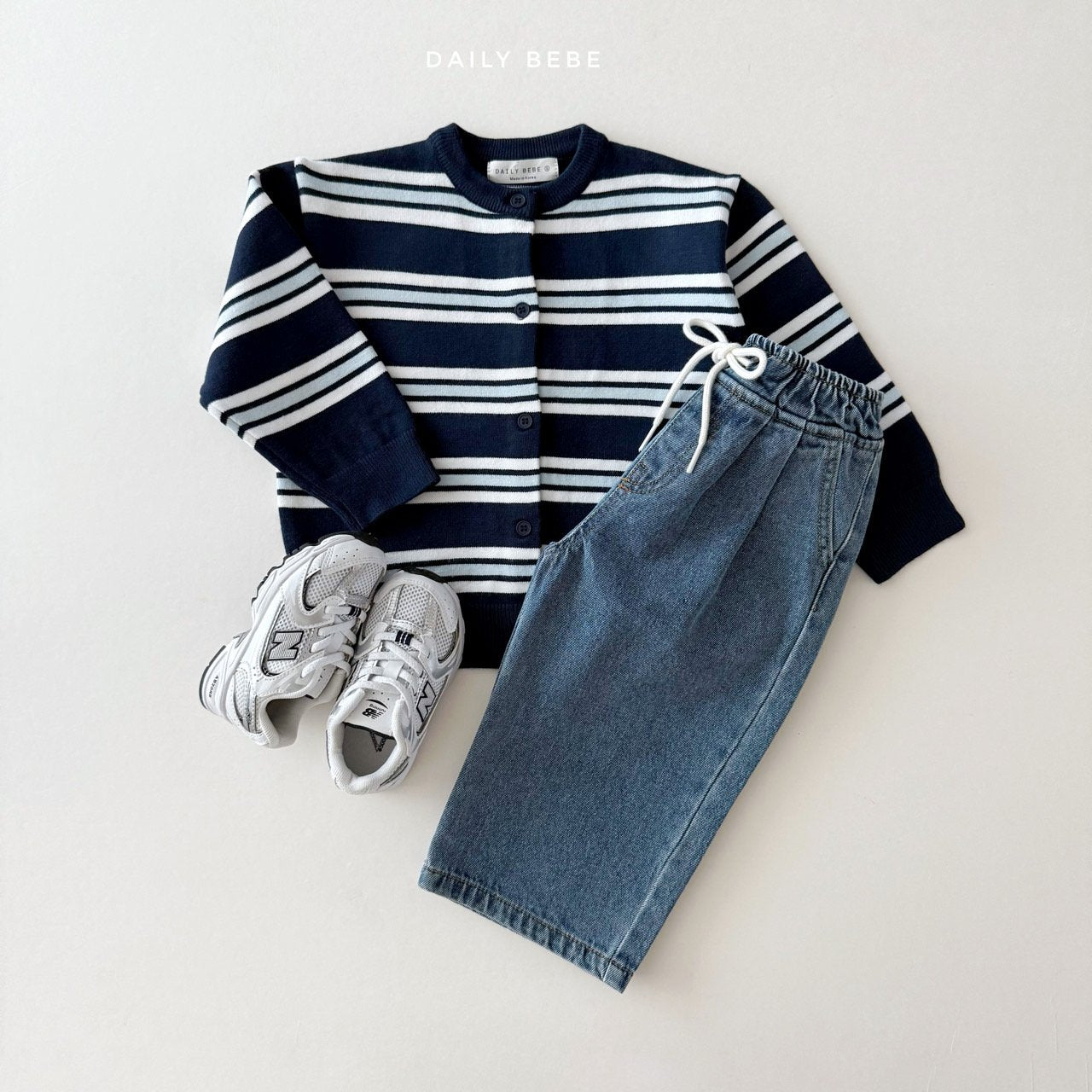 (Pre-order) Daily Bebe - Kids' Multi Stripe Cardigan 멀티단가라 가디건 (2 Colors)
