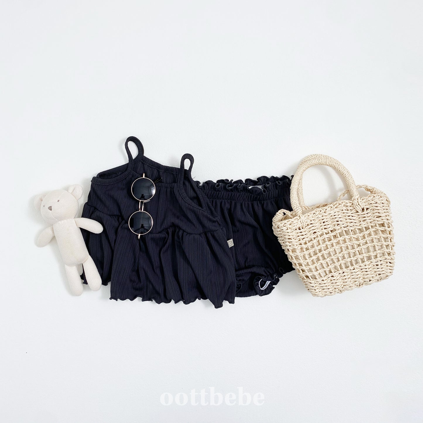(Pre-order) OOTTBEBE - Bali Tank Suit + Bloomer Set 발리나시슈트+블루머세트 (4 Colors)