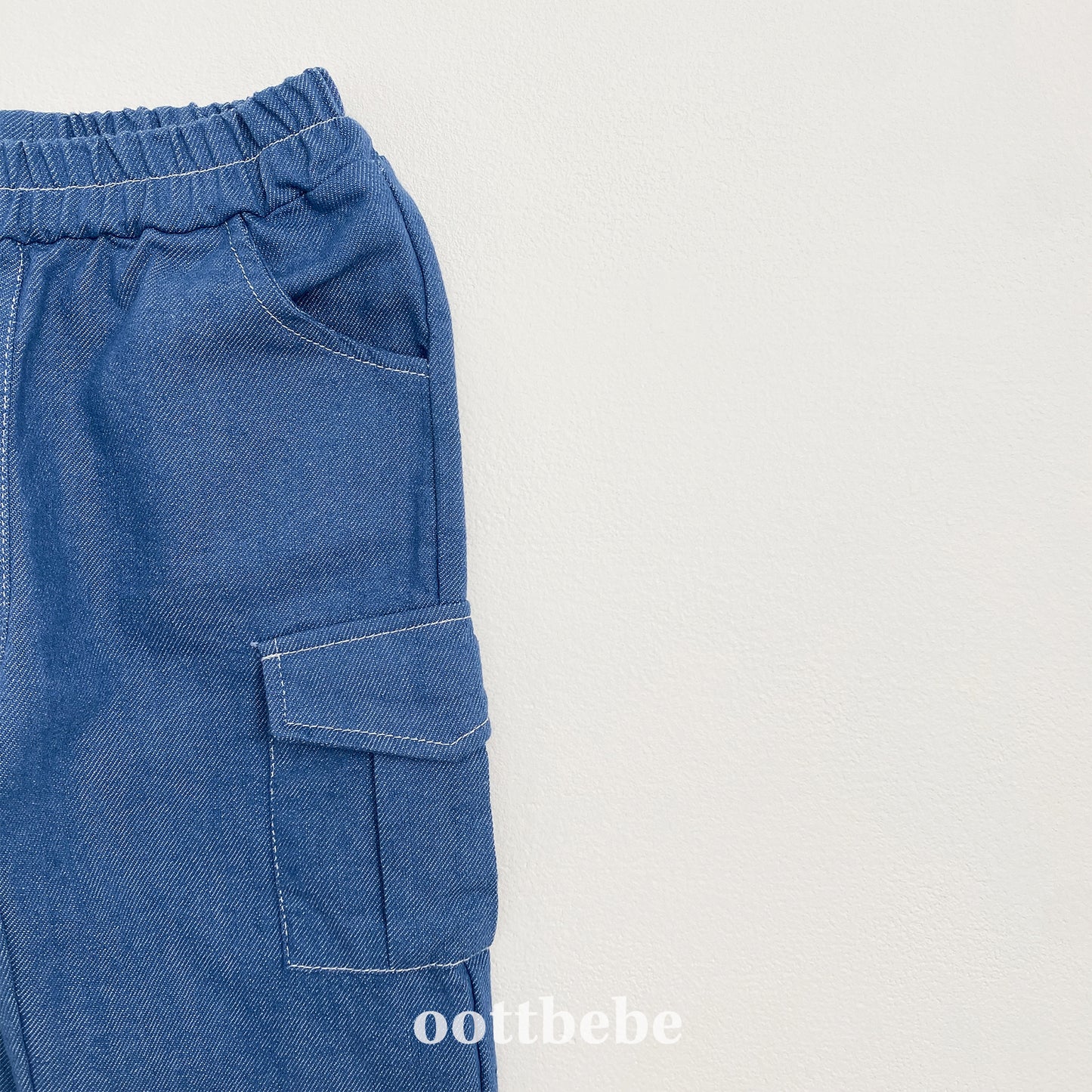 (Pre-order) OOTTBEBE - Stitch Cargo Pants 스티치카고팬츠 (2 Colors)