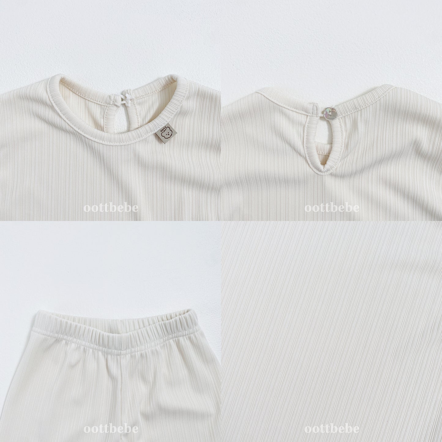 (Pre-order) OOTTBEBE - Bali Pleats Top and Bottom Set 발리플리츠상하복 (4 Colors)