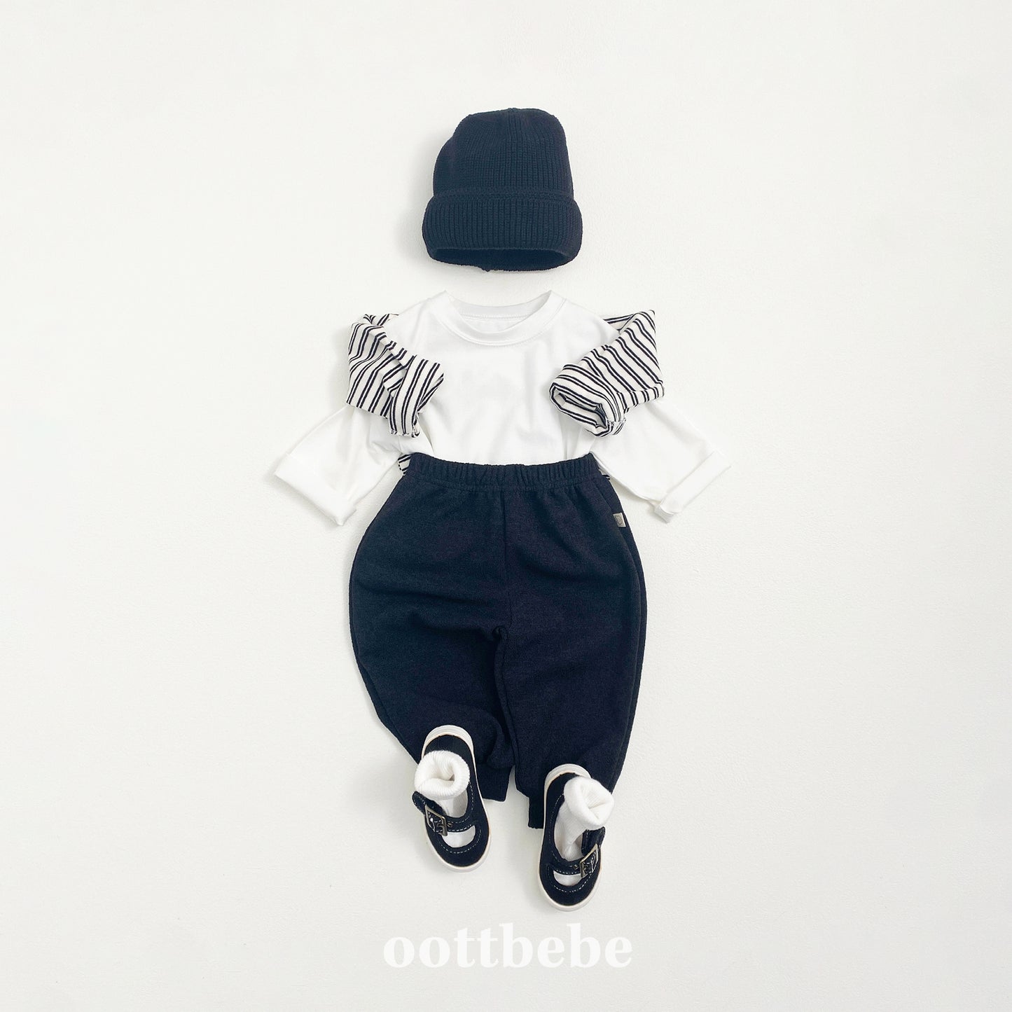 (Pre-order) OOTTBEBE - Knit Jogger Pants 니트조거팬츠 (4 Colors)