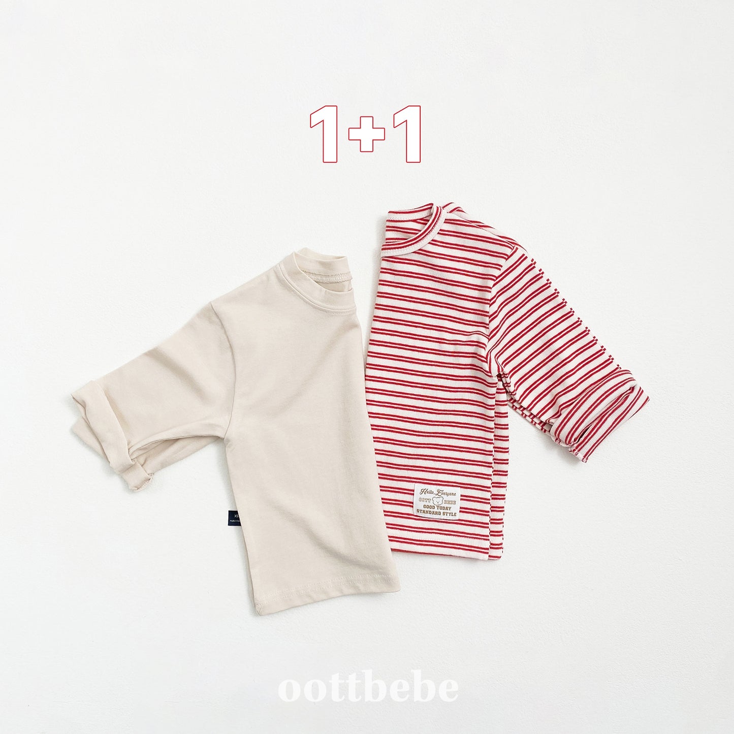 (Pre-order) OOTTBEBE - Oreo 1+1 Kids T-Shirt Set 오레오 1+1 티셔츠 (3 Colors)