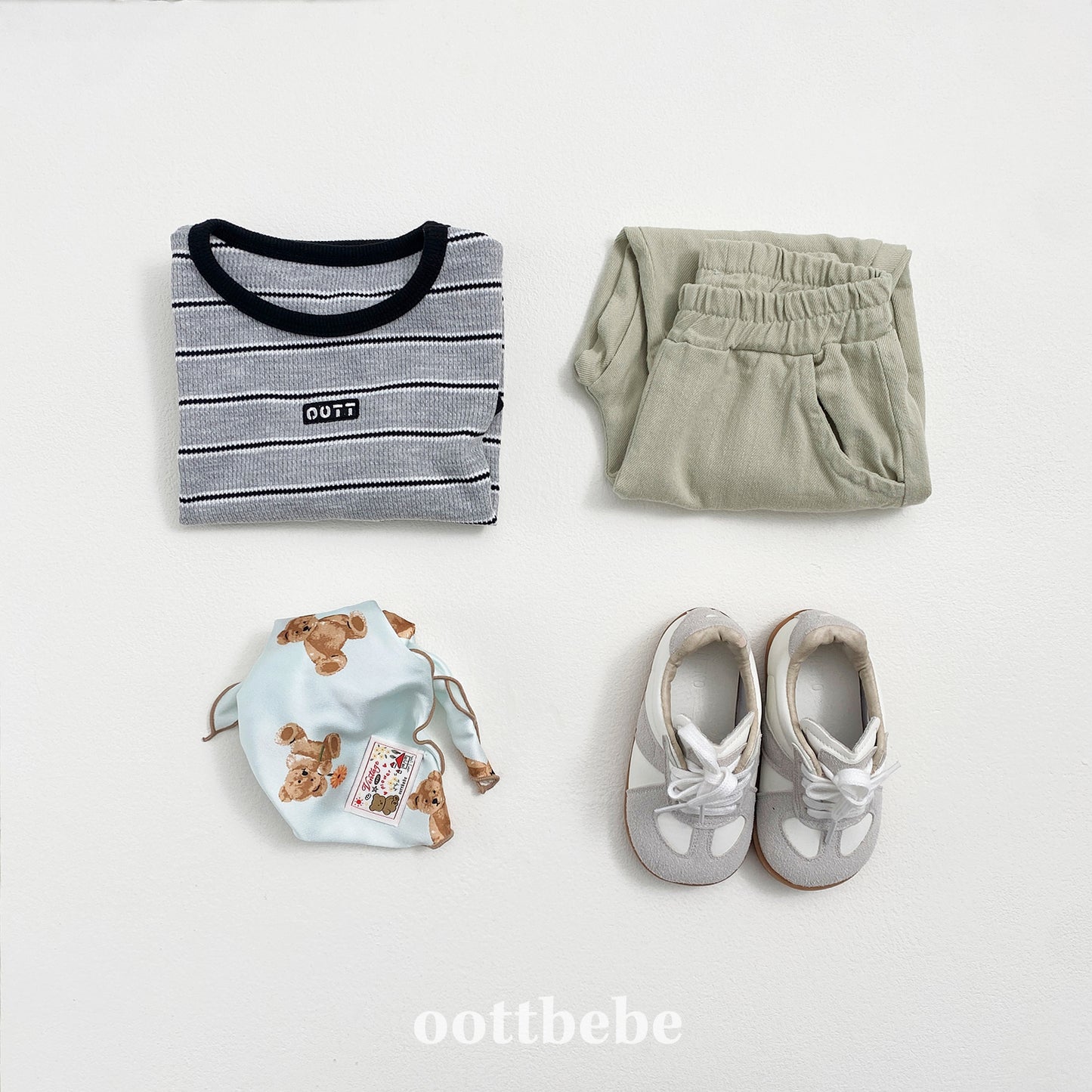 (Pre-order) OOTTBEBE - Urban Stripe Tee 어반스트라이프티 (2 Colors)