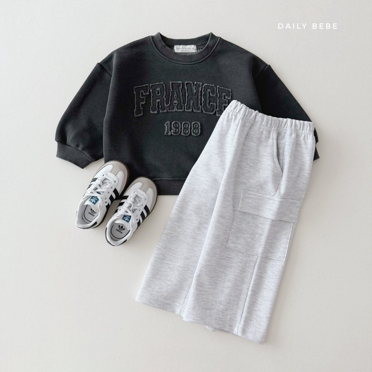 (Pre-order) Daily Bebe - Kids' France Sweatshirt 프랑스 맨투맨 (3 Colors)