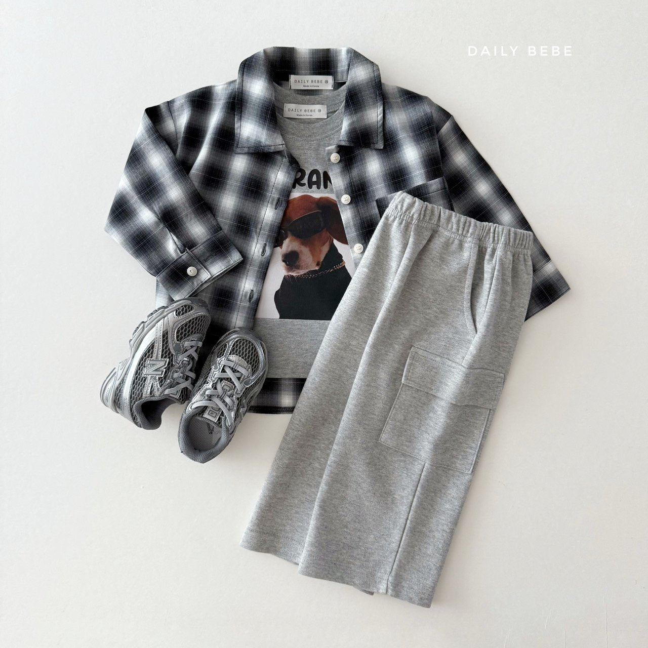 (Pre-order) Daily Bebe - Kids' Autumn Check Shirt 어텀체크셔츠 (2 Colors)