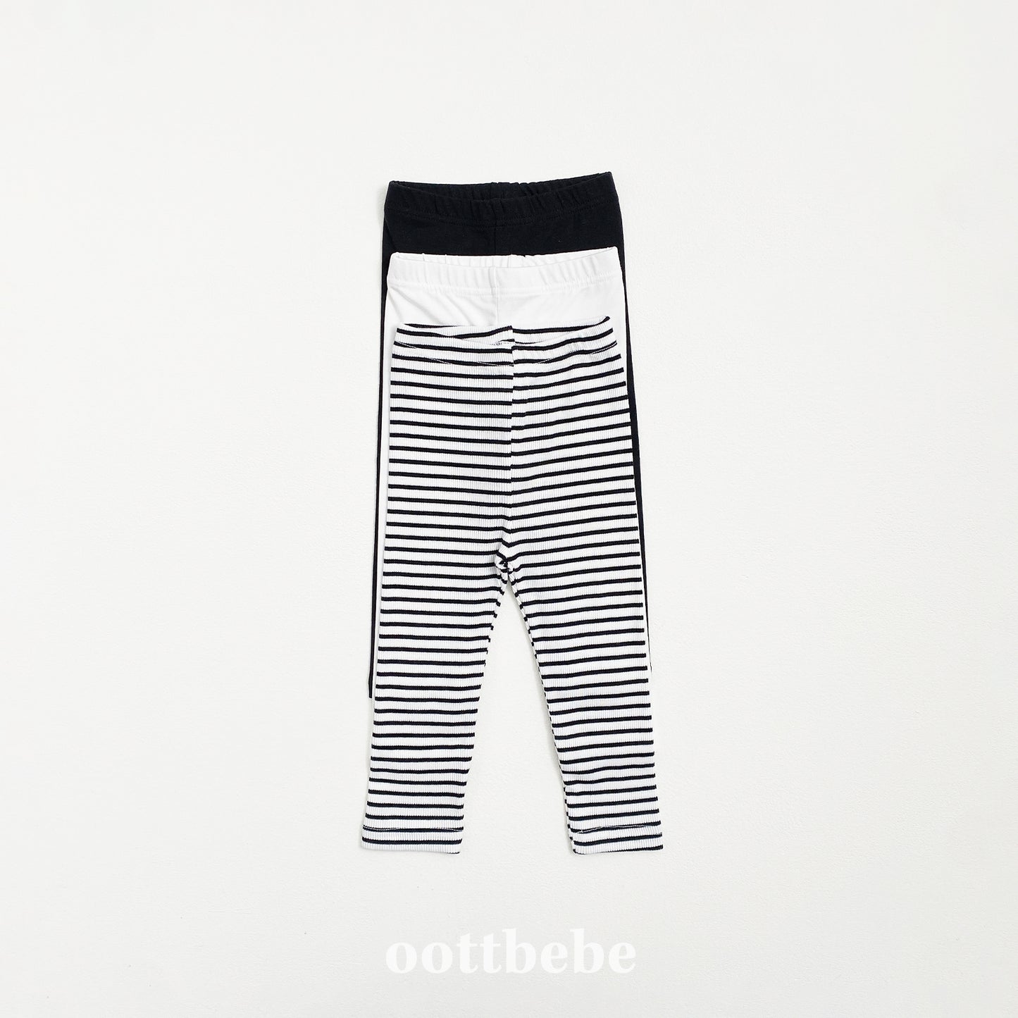 (Pre-order) OOTTBEBE - Simple Leggings 3-Piece Set 심플레깅스 1+1+1(3종세트) (2 Colors)