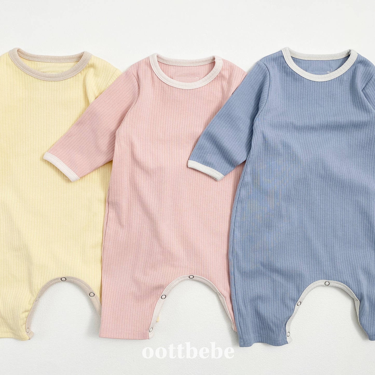 (Pre-order) OOTTBEBE - Buttercream Full Bodysuit Set (with Bonnet) 버터크림전신슈트 Set (보넷포함) (3 Colors)