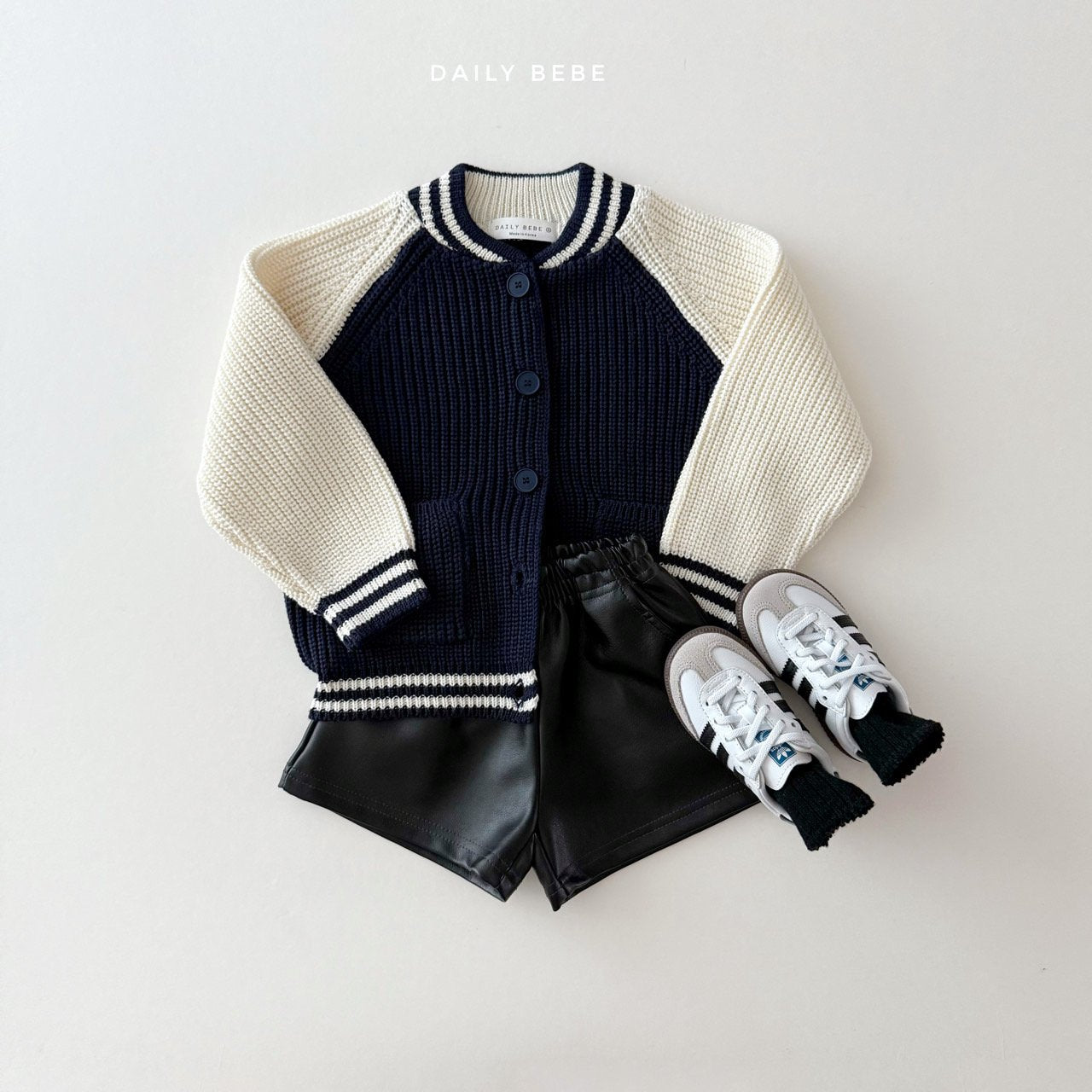 (Pre-order) Daily Bebe - Kids' Varsity Cardigan 바시티 가디건 (2 Colors)