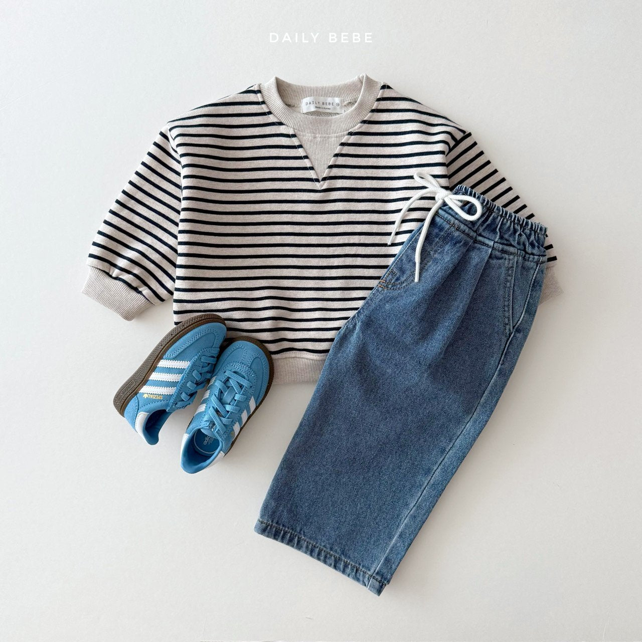 (Pre-order) Daily Bebe - Kids' Banding Denim Pants 밴딩데님팬츠