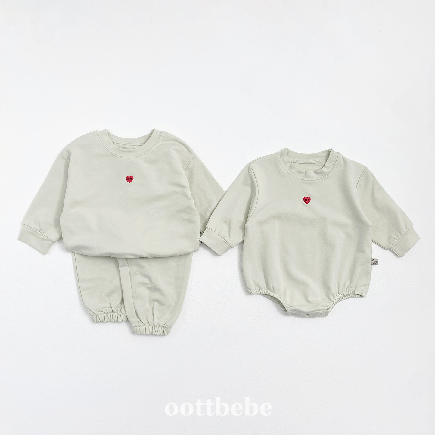 (Pre-order) OOTTBEBE - Petit Modal Top & Bottom Set (Stretch Terry) 쁘띠모달상하복(쮸리스판) (4 Colors)