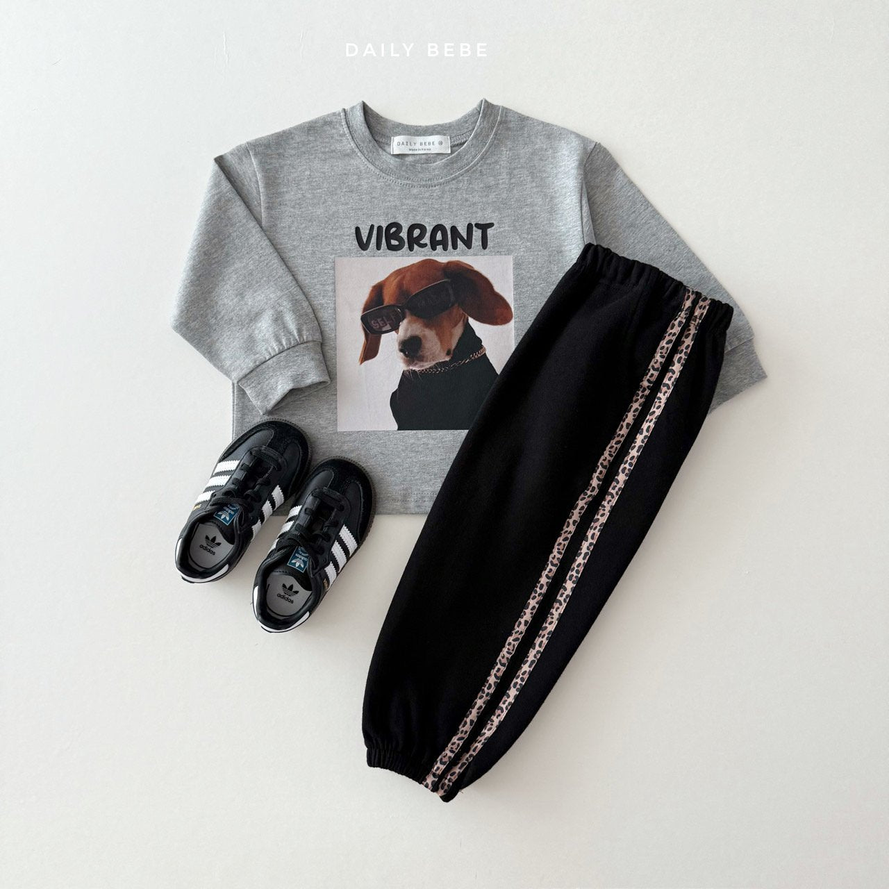 (Pre-order) Daily Bebe - Kids' Leopard Tape Jogger Pants 호피테잎 조거팬츠 (2 Colors)