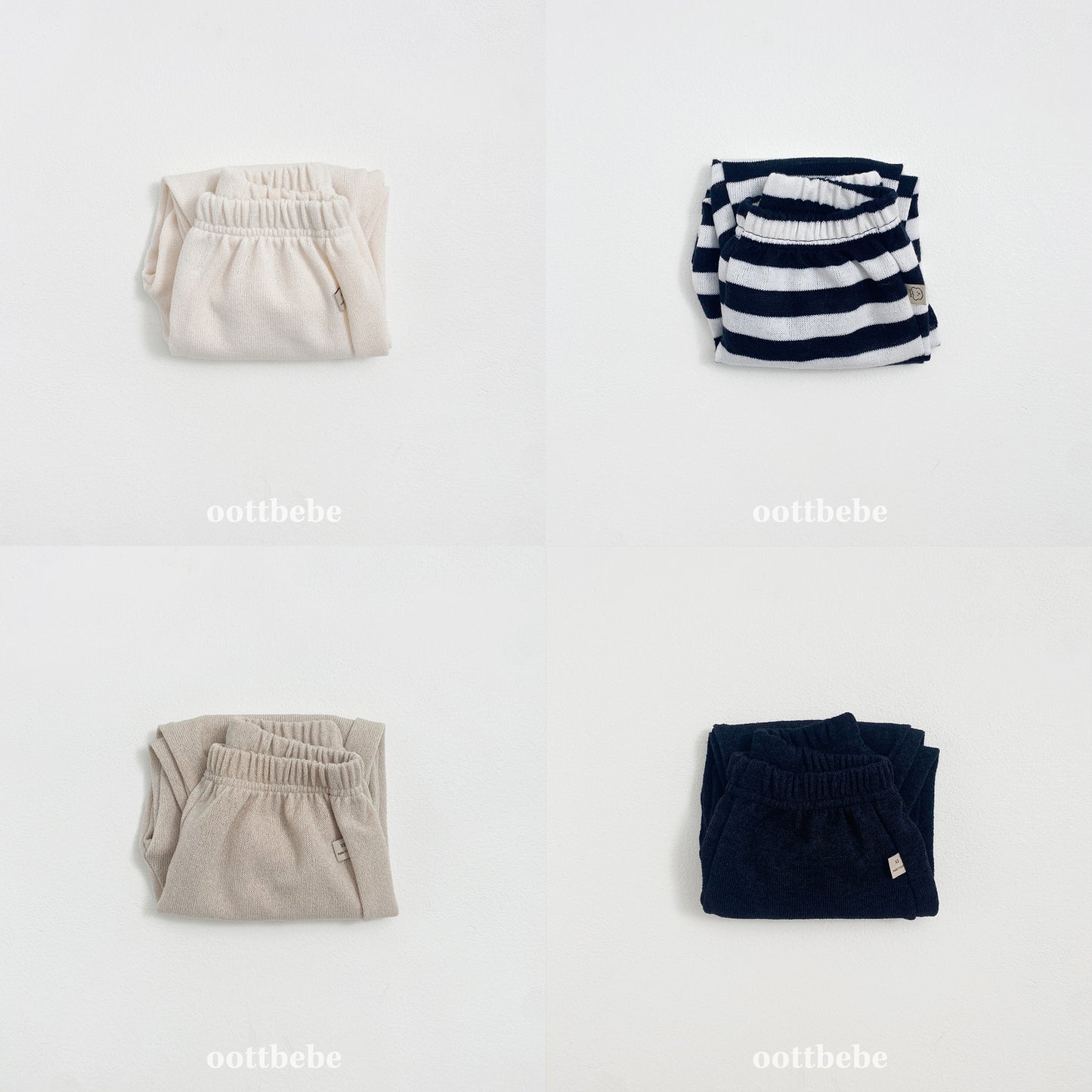 (Pre-order) OOTTBEBE - Knit Jogger Pants 니트조거팬츠 (4 Colors)