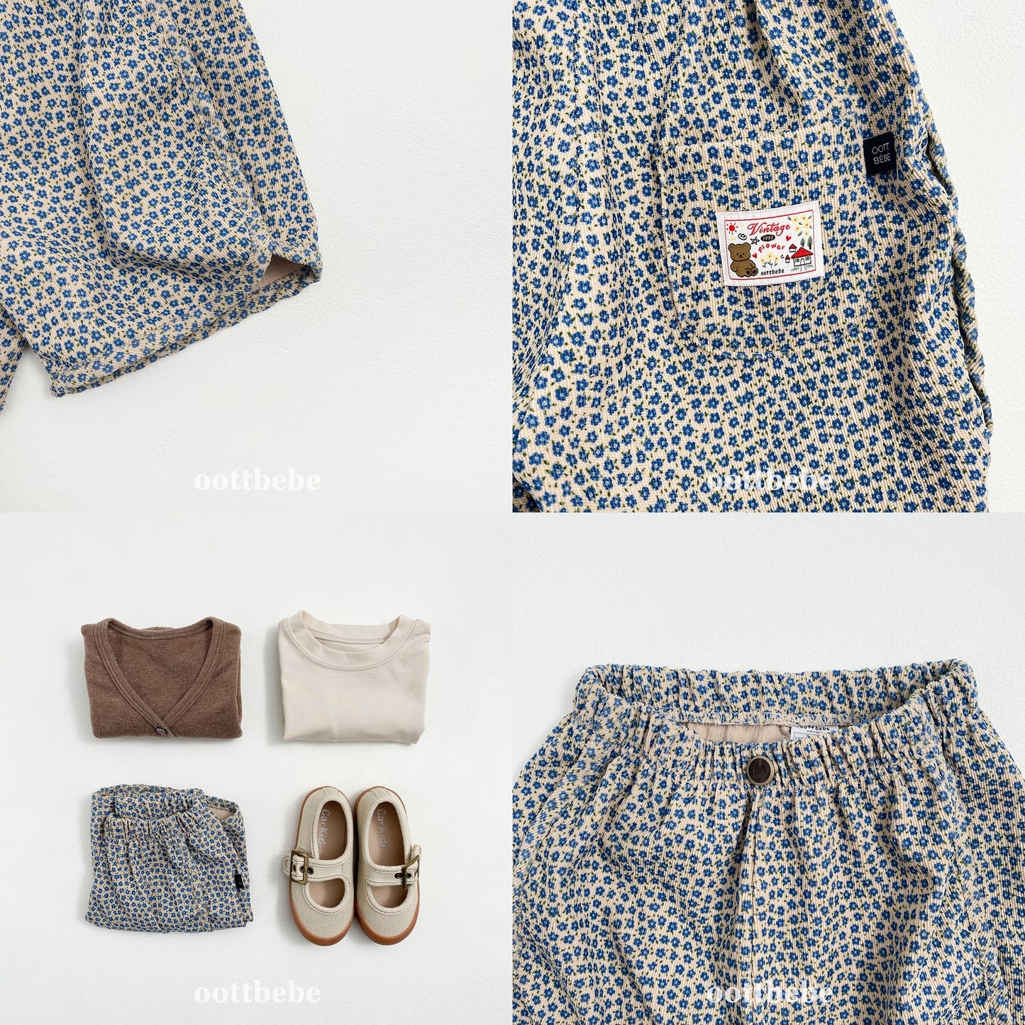 (Pre-order) OOTTBEBE - Bloom Pants (6/10 Length) 블룸팬츠(6부) (2 Colors)