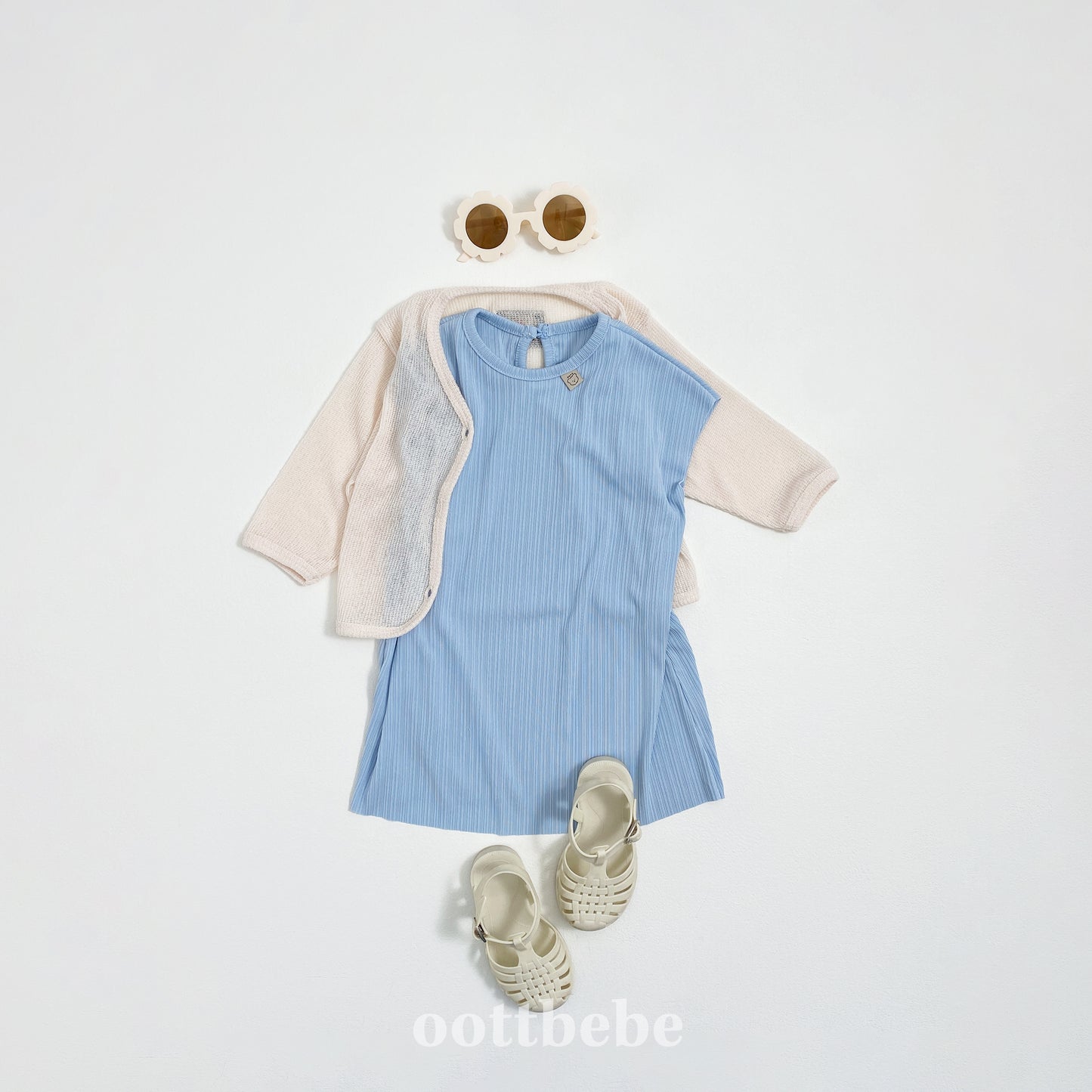 (Pre-order) OOTTBEBE - Bali Pleats Dress 발리플리츠원피스 (4 Colors)