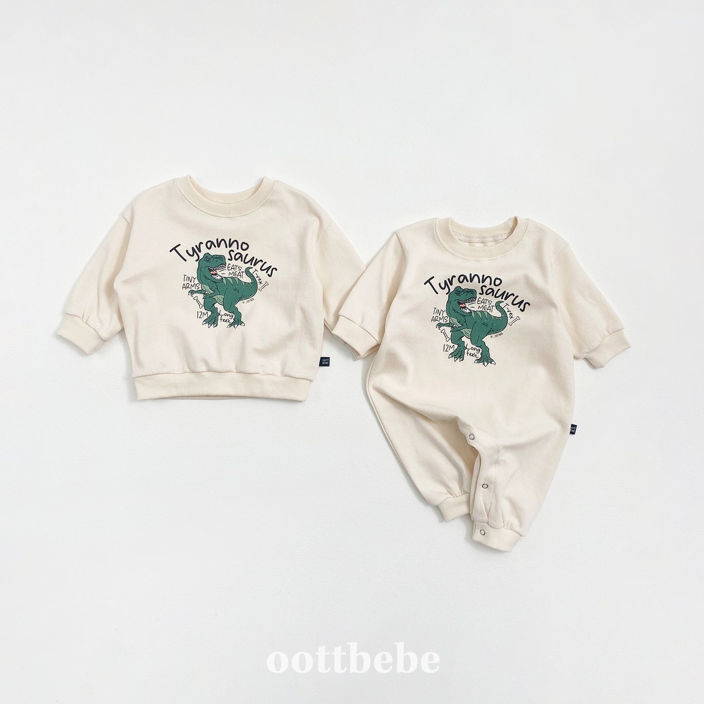 (Pre-order) OOTTBEBE - Dino Sweatshirt 공룡맨투맨 (3 Colors)