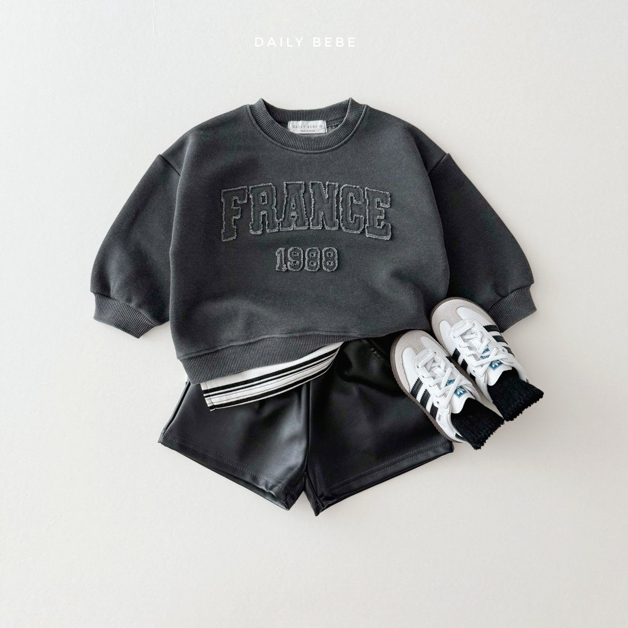 (Pre-order) Daily Bebe - Kids' France Sweatshirt 프랑스 맨투맨 (3 Colors)