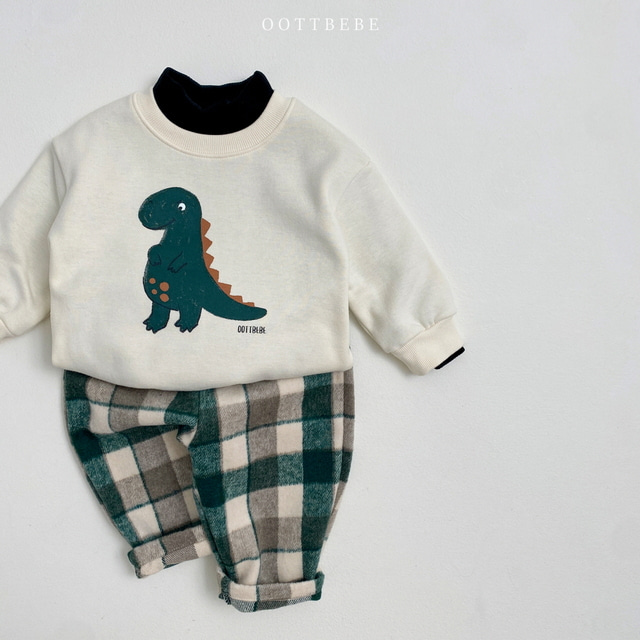 (In Stock) OOTTBEBE - Winter Dinosaur Sweatshirts 아기공룡맨투맨
