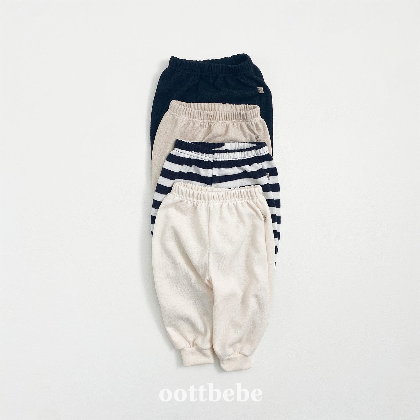 (Pre-order) OOTTBEBE - Knit Jogger Pants 니트조거팬츠 (4 Colors)