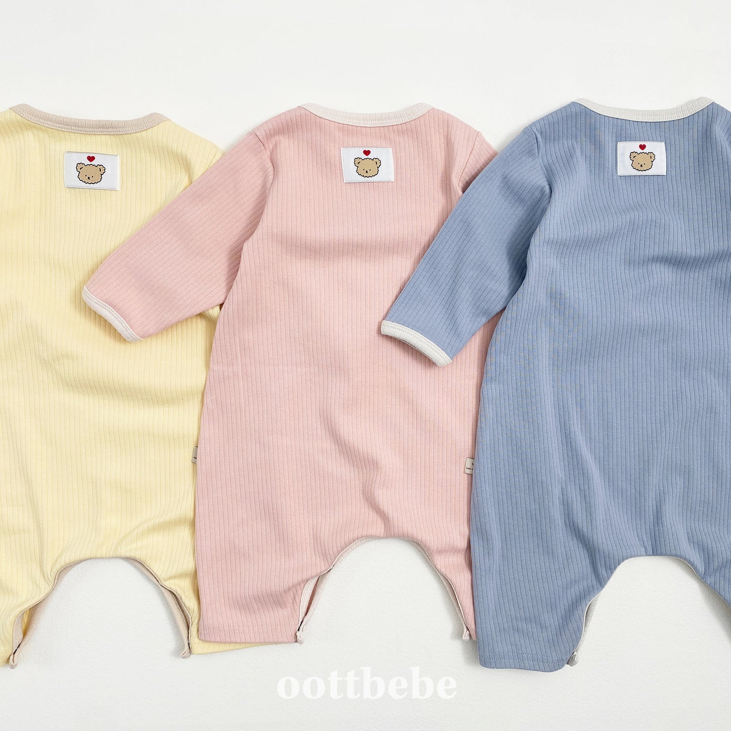 (Pre-order) OOTTBEBE - Buttercream Full Bodysuit Set (with Bonnet) 버터크림전신슈트 Set (보넷포함) (3 Colors)