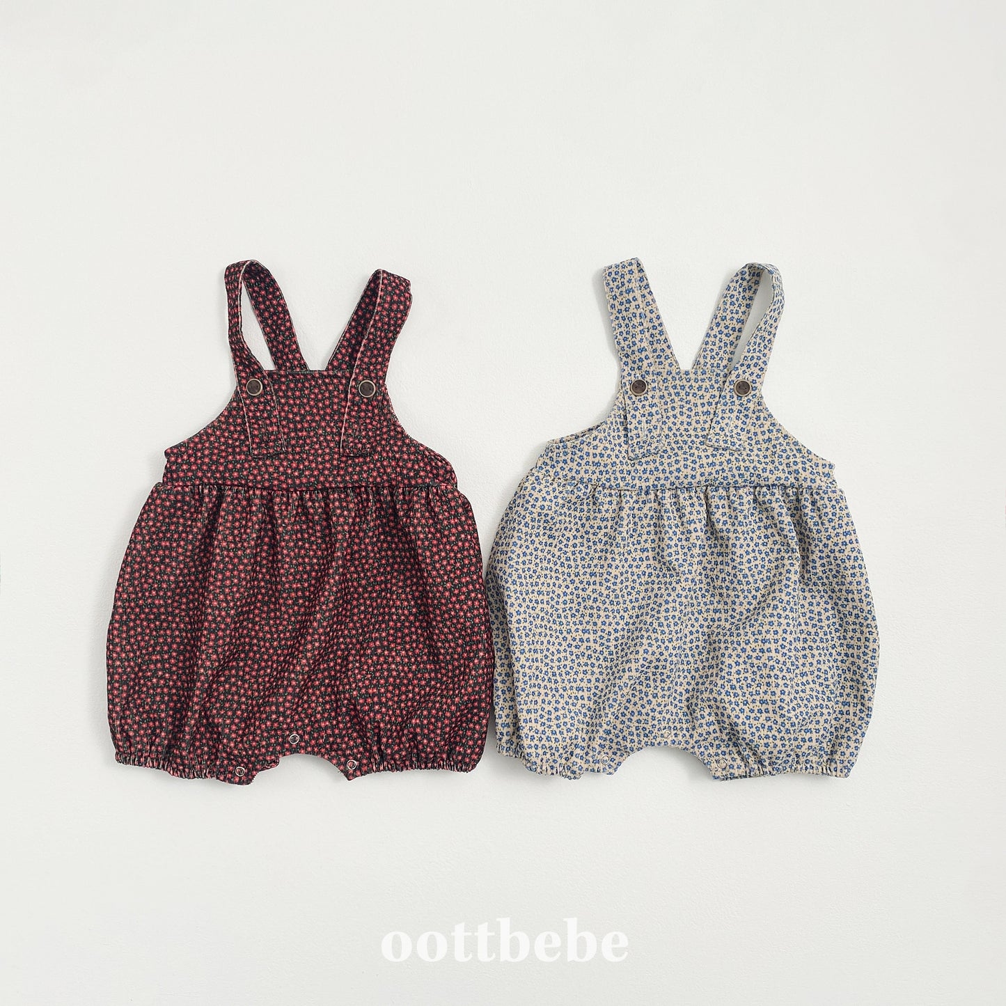 (Pre-order) OOTTBEBE - Bloom Suspender Suit 블룸멜빵슈트 (2 Colors)
