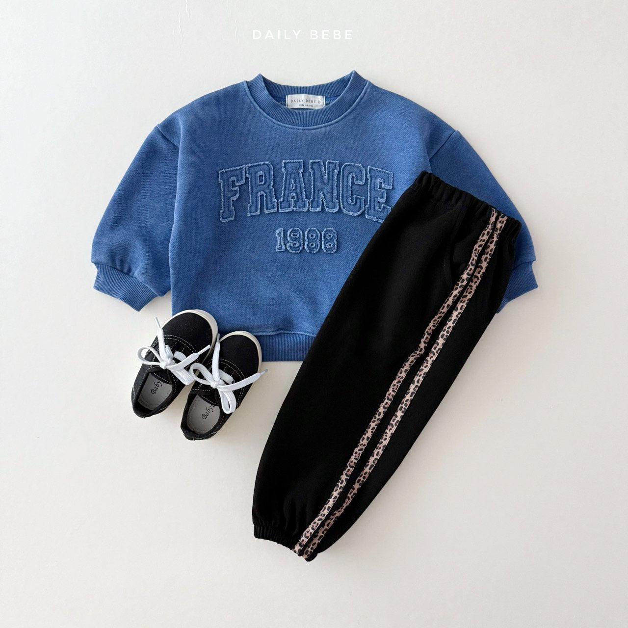 (Pre-order) Daily Bebe - Kids' Leopard Tape Jogger Pants 호피테잎 조거팬츠 (2 Colors)