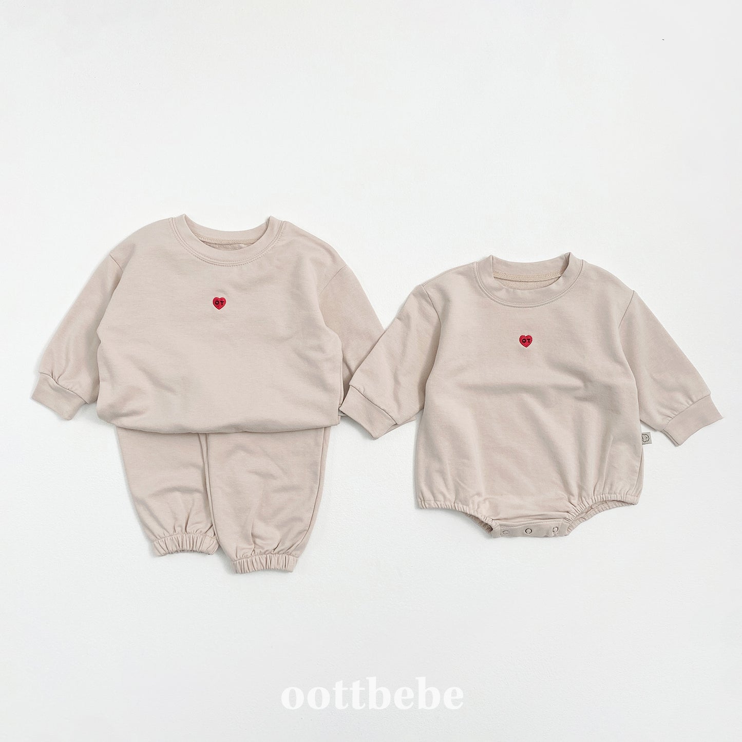 (Pre-order) OOTTBEBE - Petit Modal Top & Bottom Set (Stretch Terry) 쁘띠모달상하복(쮸리스판) (4 Colors)