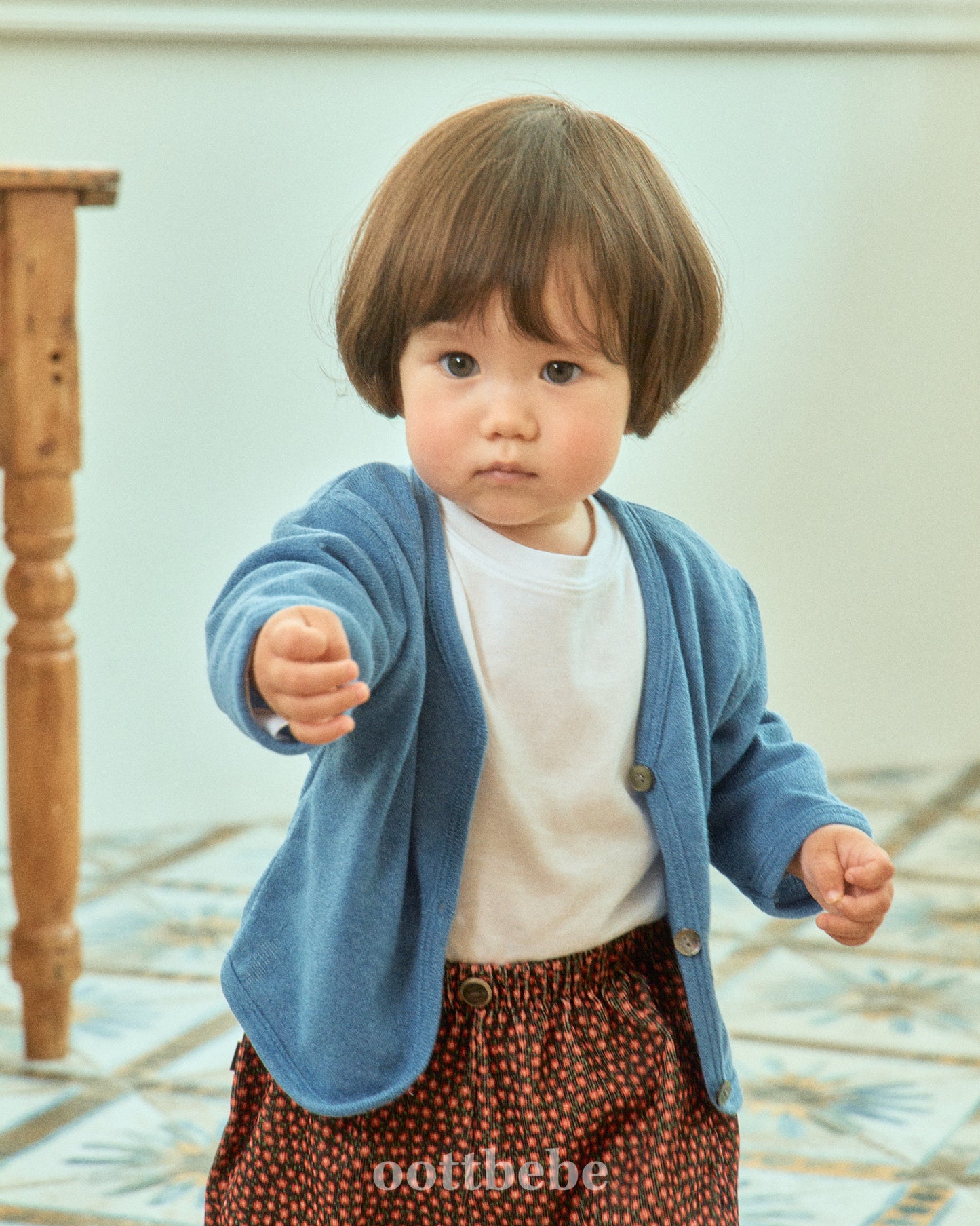 (Pre-order) OOTTBEBE - Plain Tee 3-Piece Set (Cotton Modal) 심플티셔츠 1+1+1(3종세트) (2 Colors)